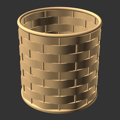 Circular woven basket