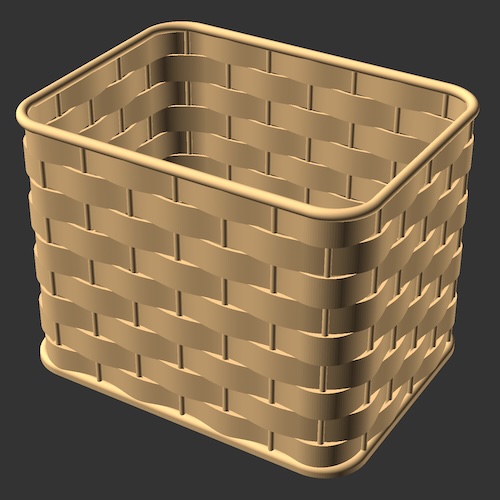 Rectangular woven basket
