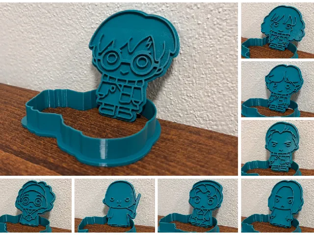 "Harry Potter" Cookie Cutter + Stamp set 1 (8 models)