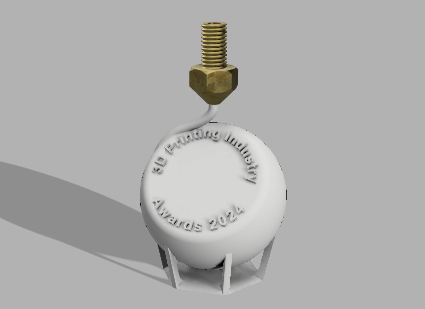 2024 3D Printing Industry Awards Trophy (World version)