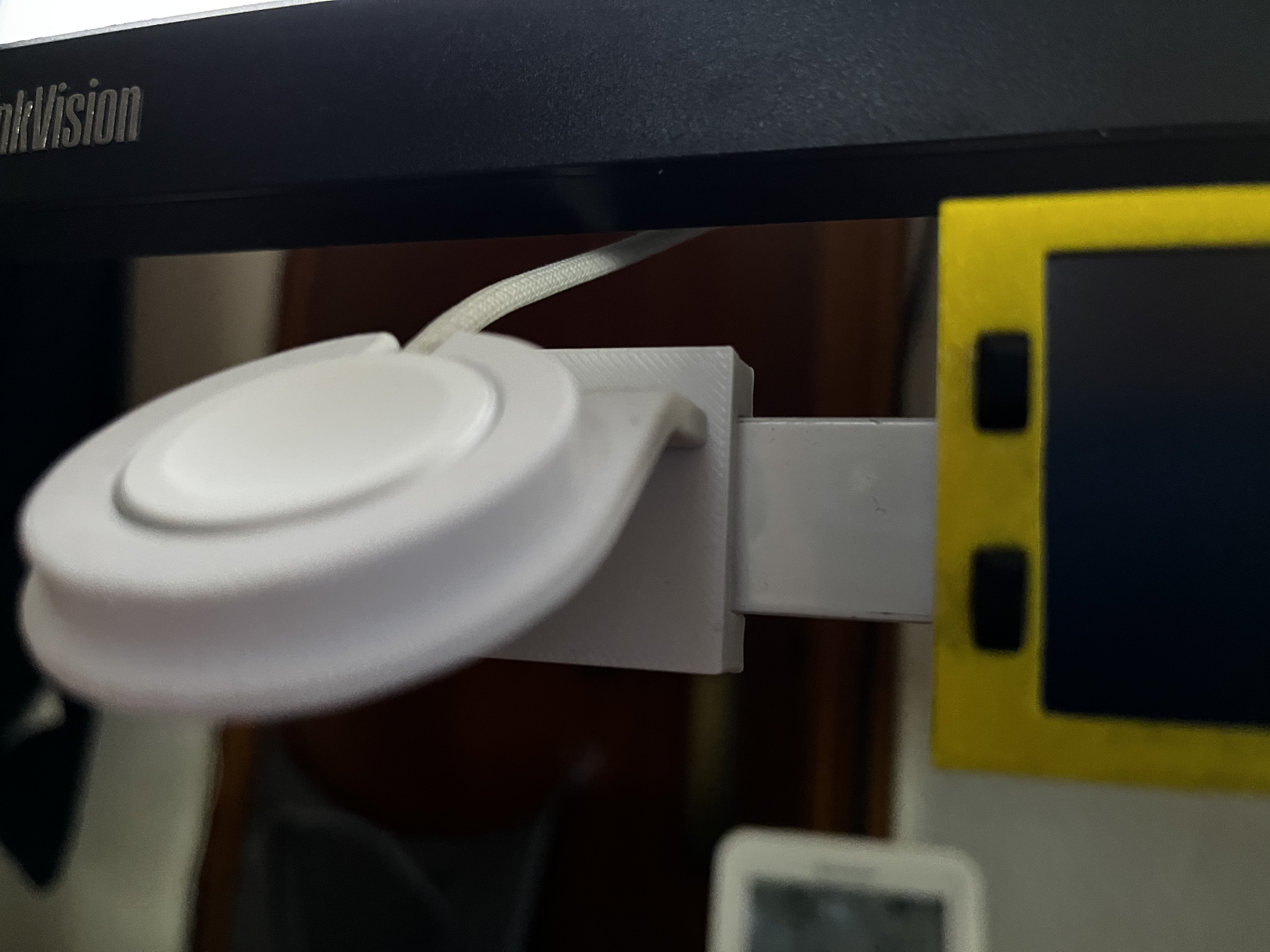 Apple watch charger stand for 2cm bar under TV