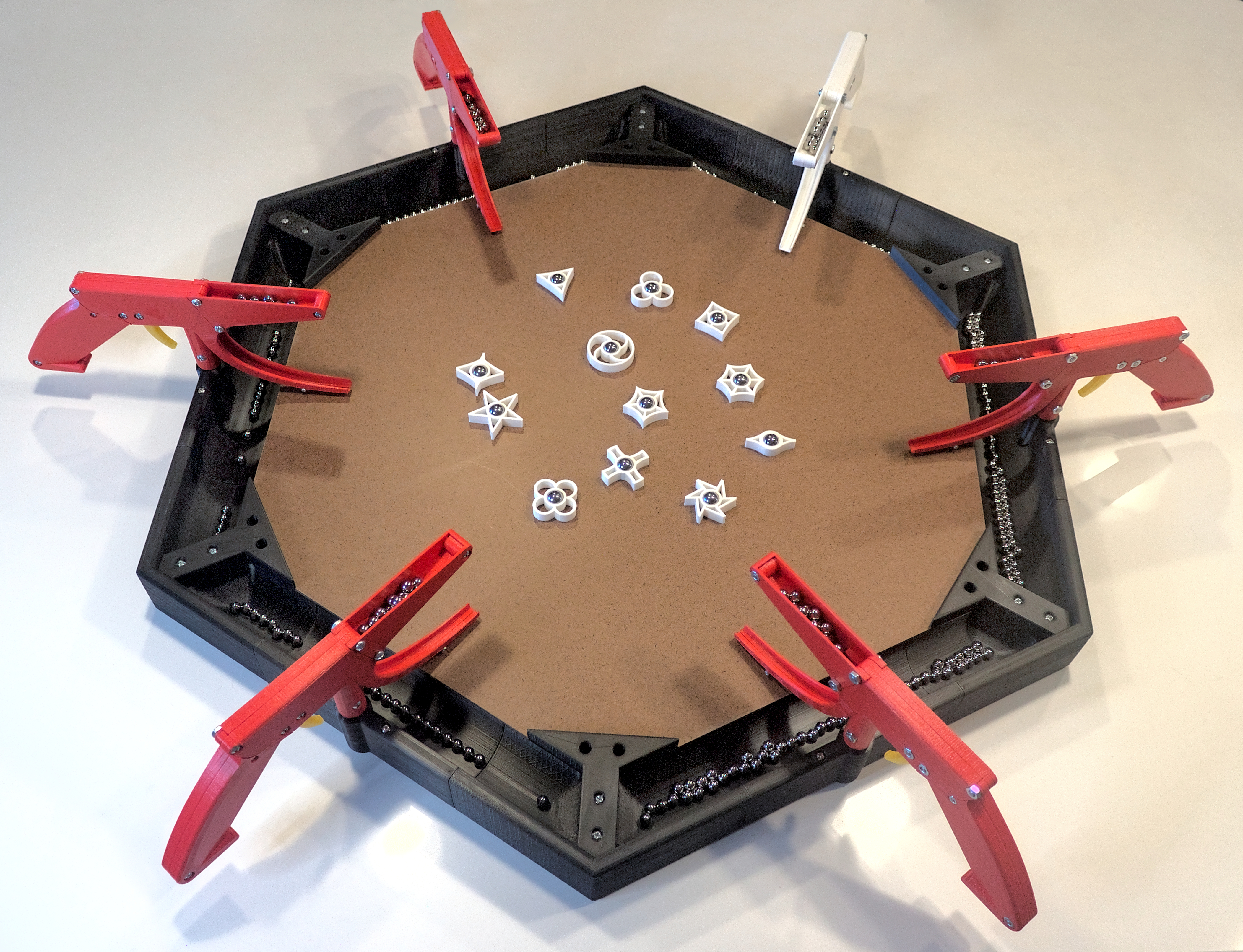 OpenFire - 2-6 Player marble hockey board game! (inspired by Crossfire)