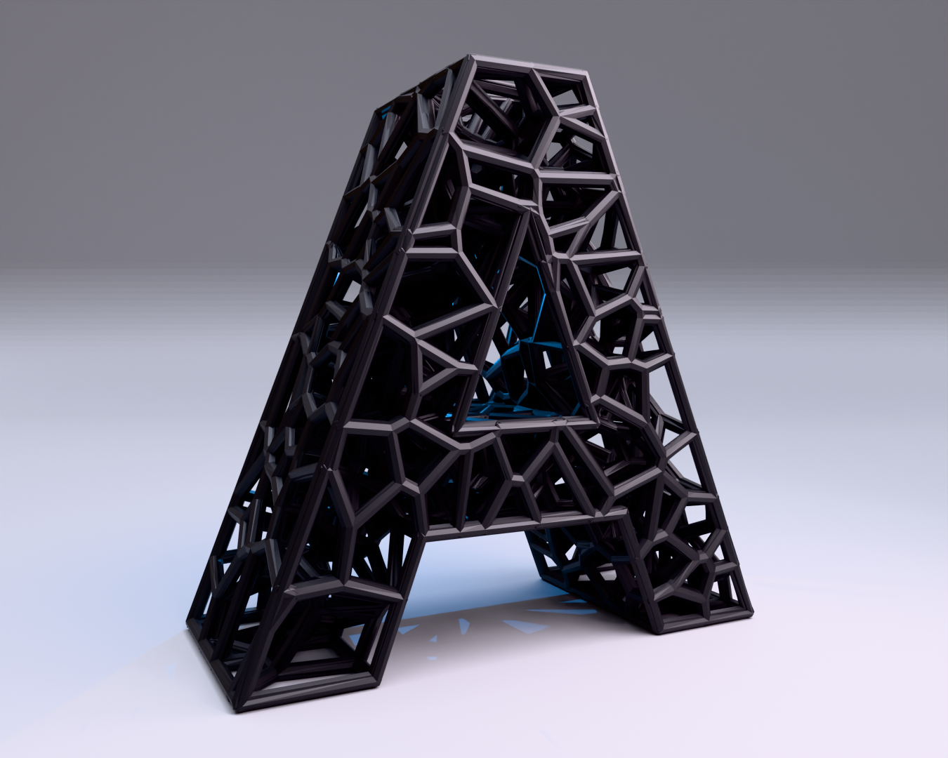 Voronoi Alphabet Letters, Numbers and Symbols