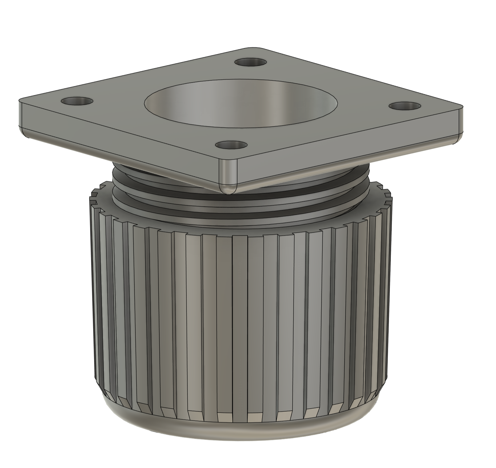 Adjustable Feet with flange 50x50