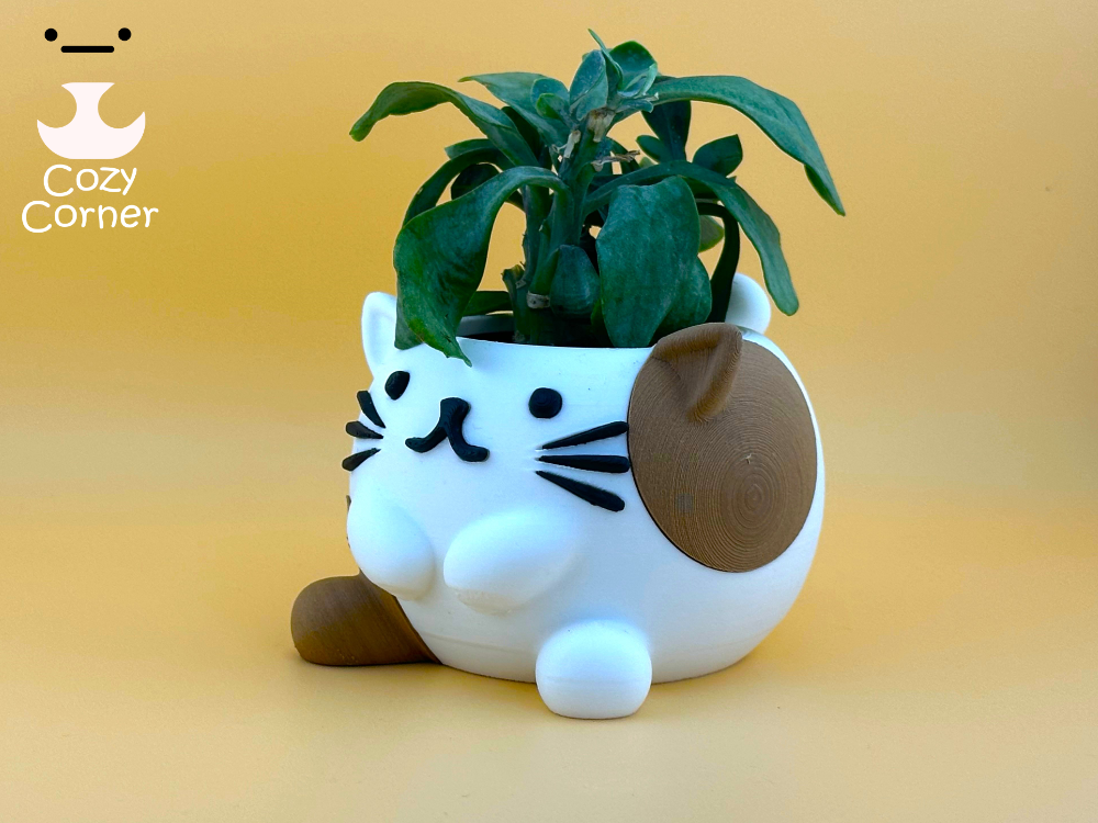 Cute cat planter