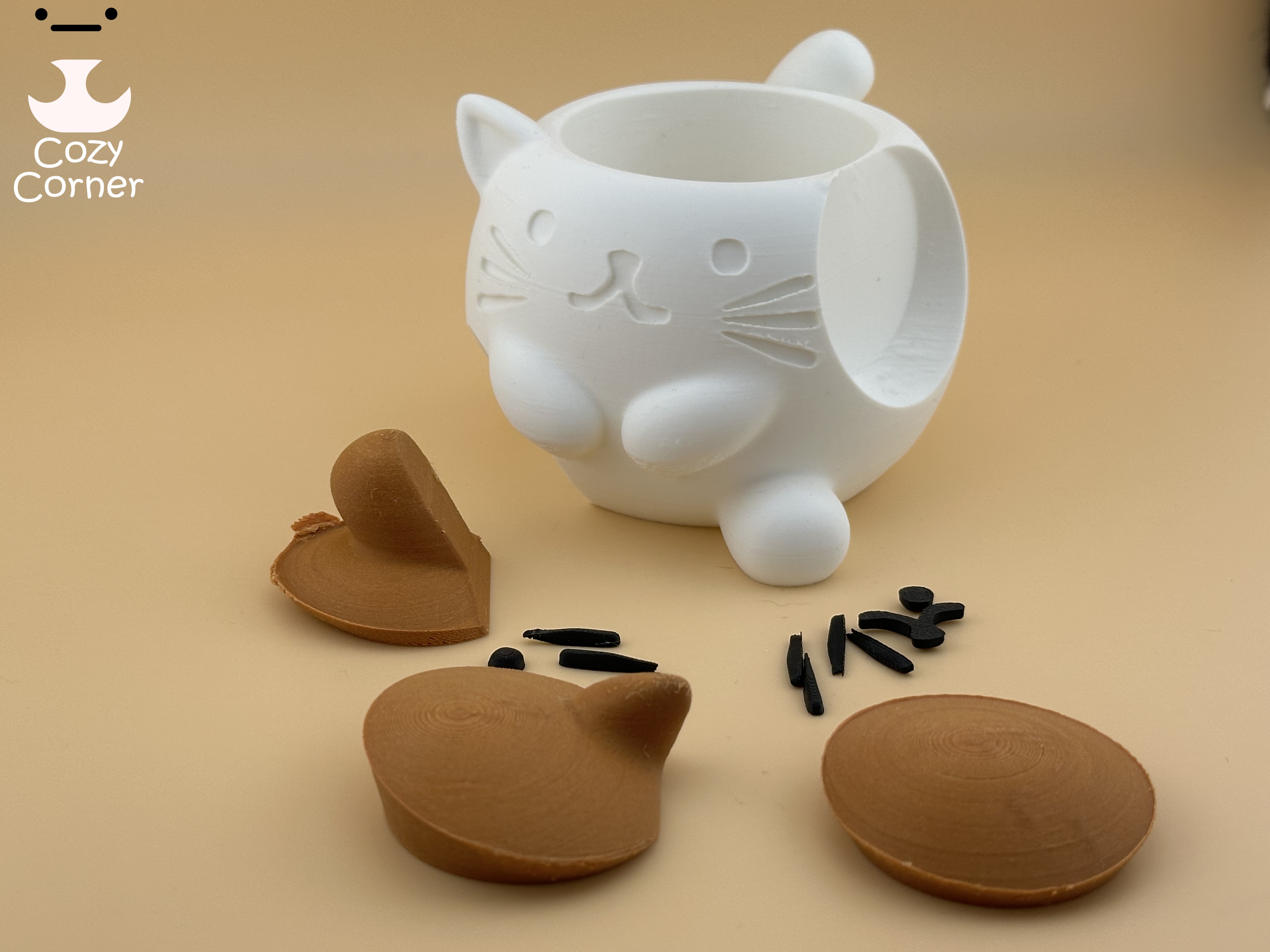 Miniatura 2 do modelo 3D Cute cat planter