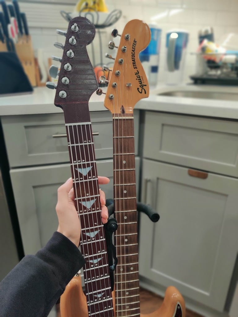 Printable Guitar Fretboard - Fender 50s Strat Headstock
