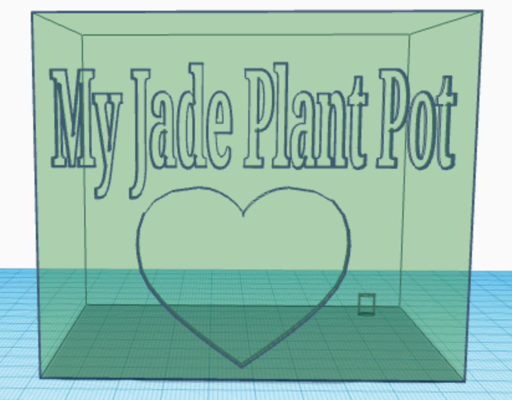 Jade plant pot with drainage hole