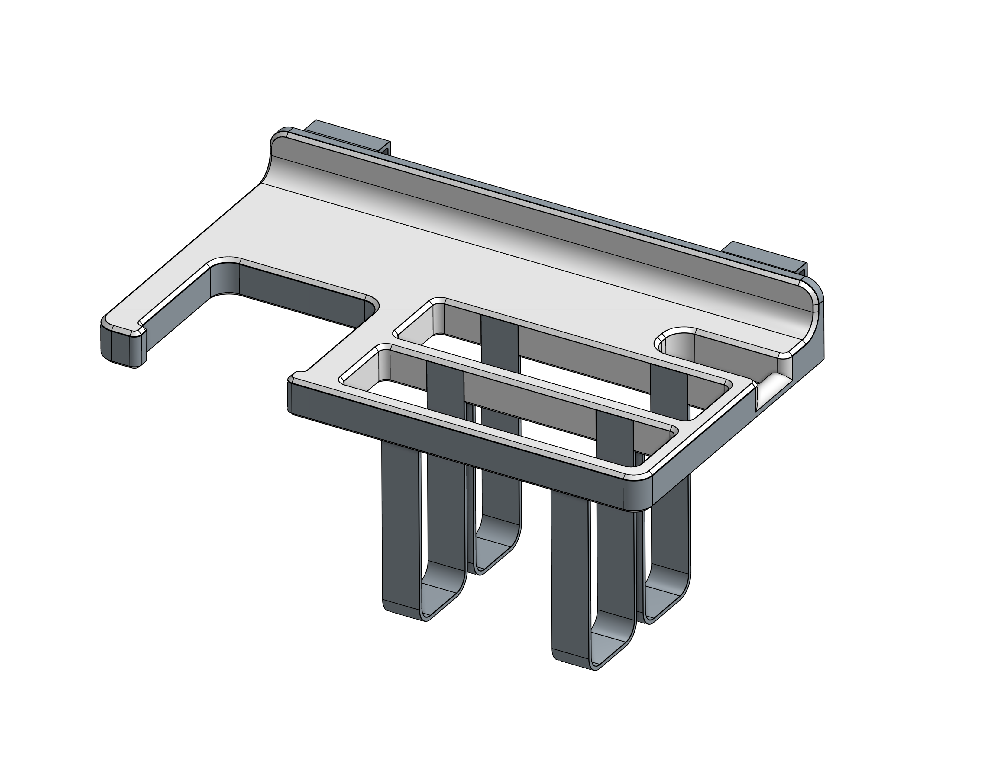 Wall Mount Dishwashing Tools Caddy with Metallic Trim by GladFox