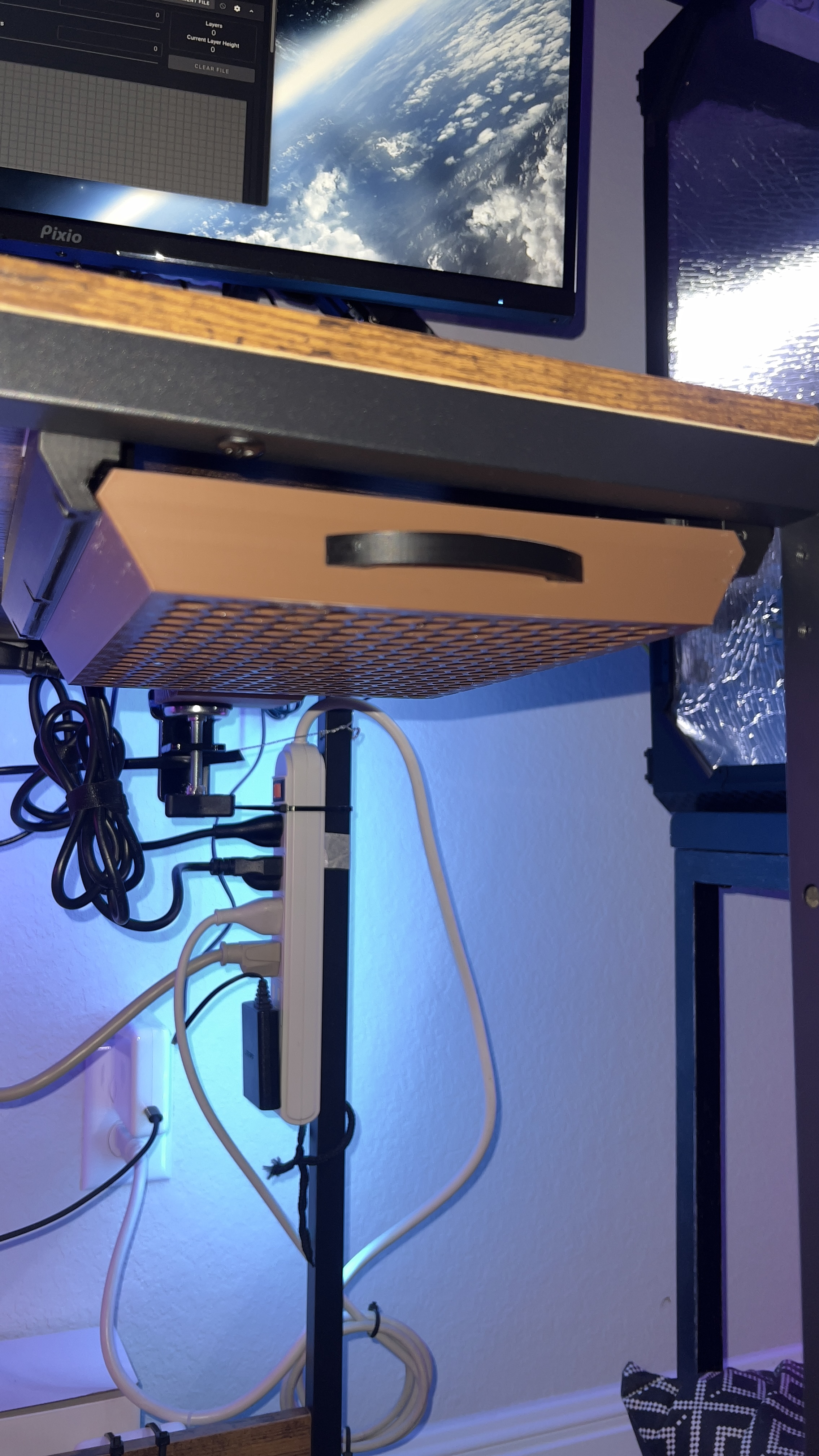 Longer under desk drawer