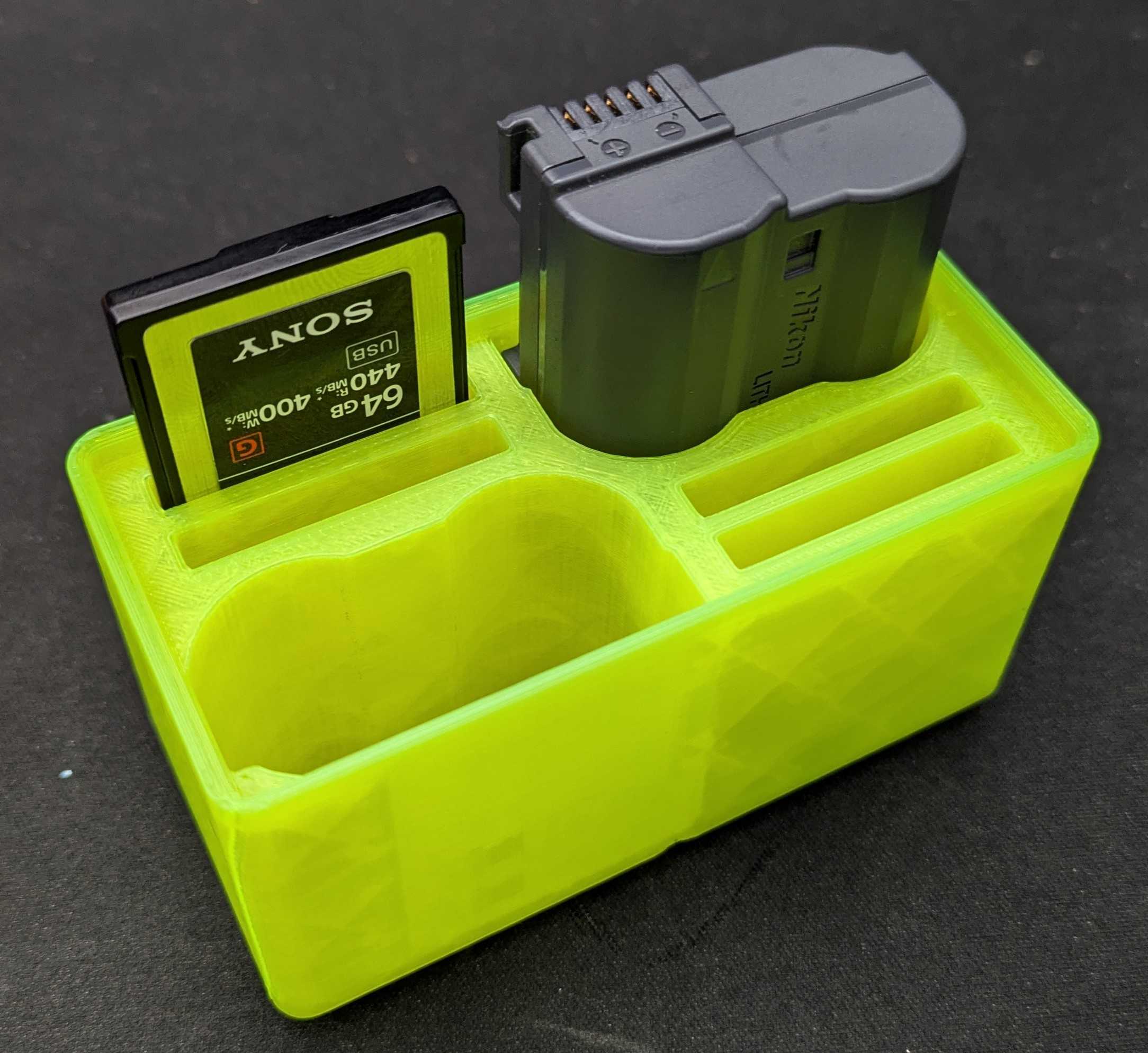 Gridfinity: Nikon EN-EL15 and XQD Card Holder