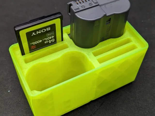 Gridfinity: Nikon EN-EL15 and XQD Card Holder