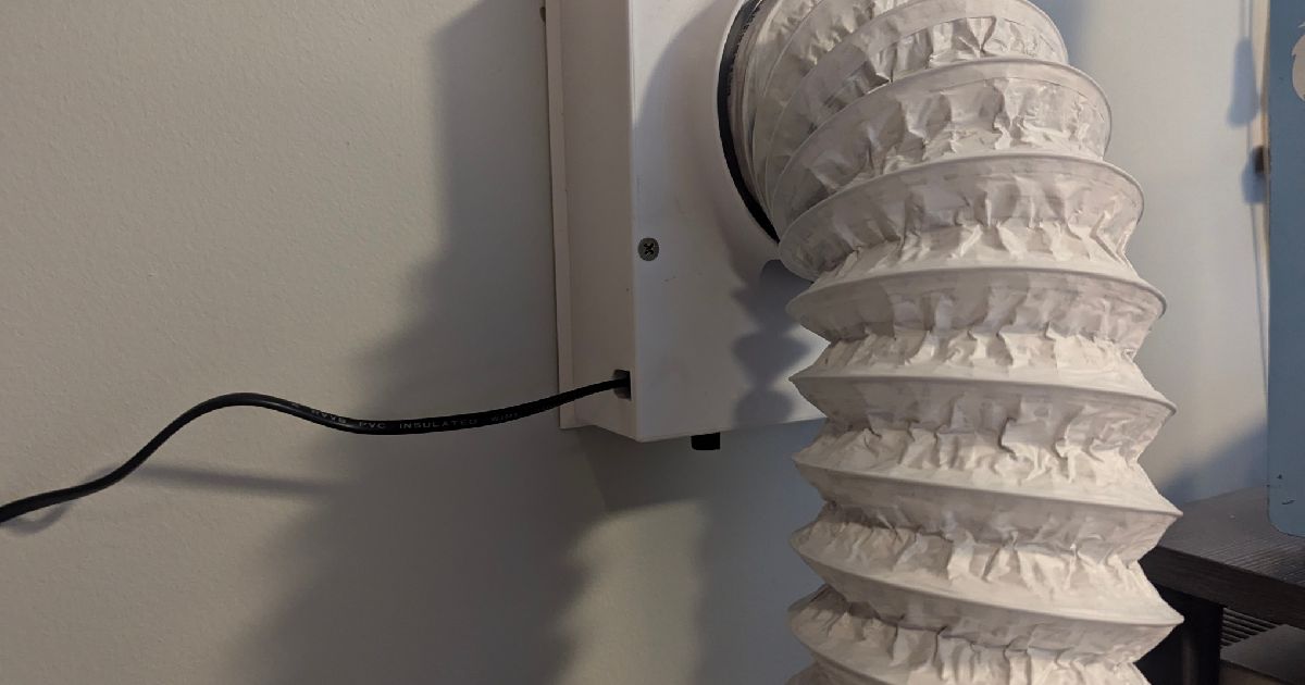 Printer Ventilation Wall Mount Enclosure by Ossum Download free STL