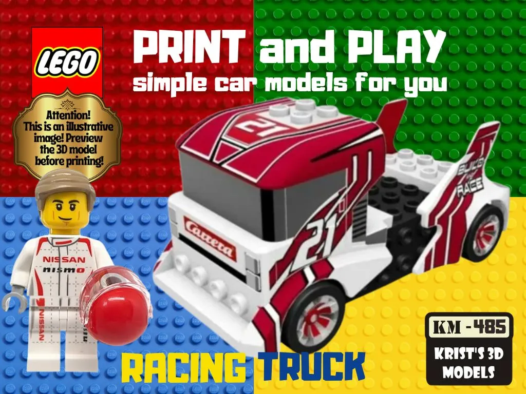 LEGO Racing Truck by Mgr. Pavel Krist | Download free STL model ...