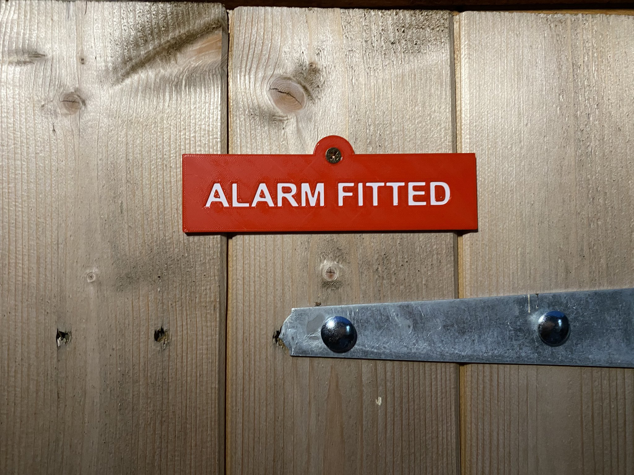 Alarm Fitted sign