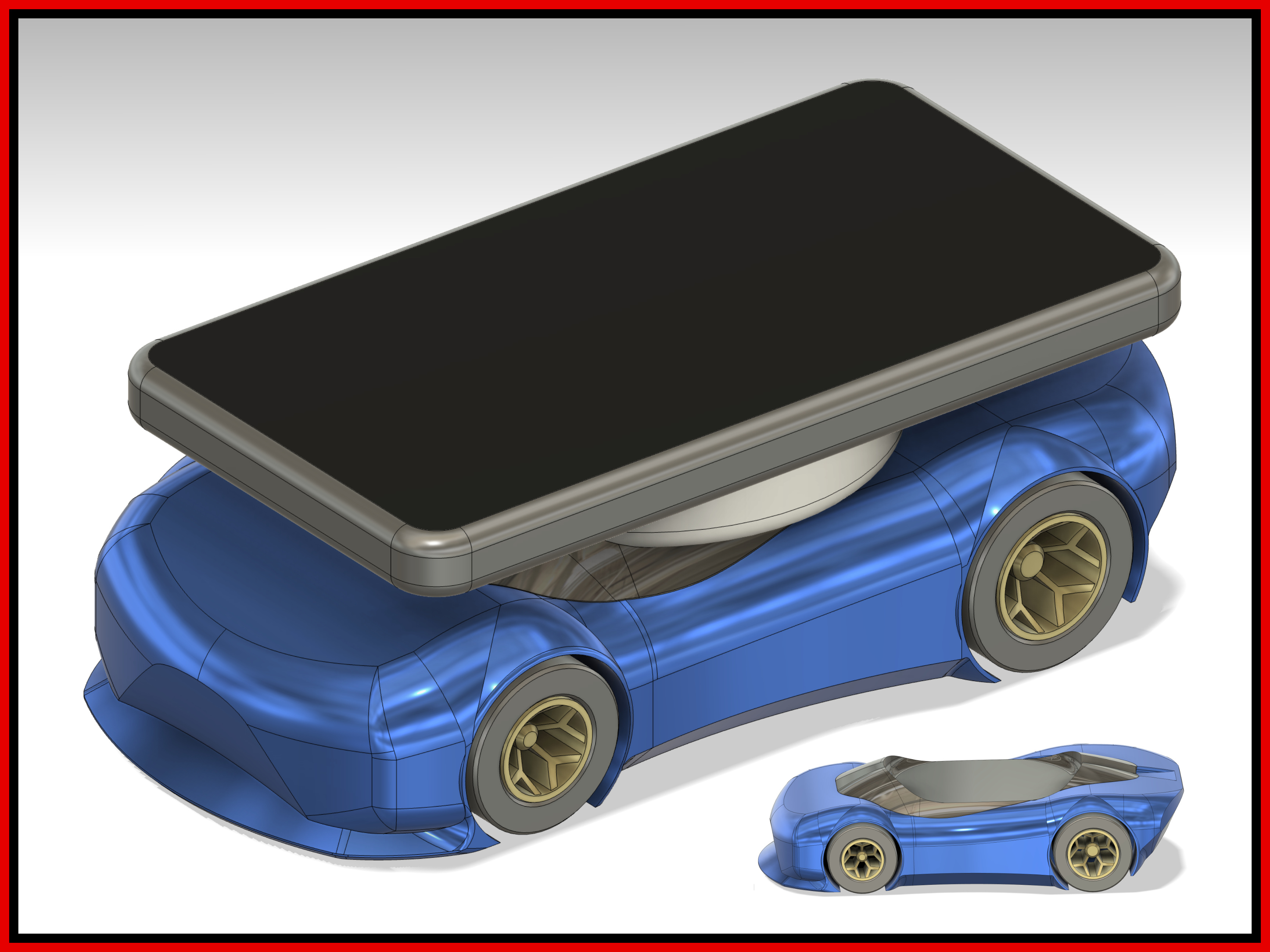 ExotiCar ver. "A" - exotic car-inspired Wireless Phone Charger for Belkin BoostUp Wireless Charging Pad 10W