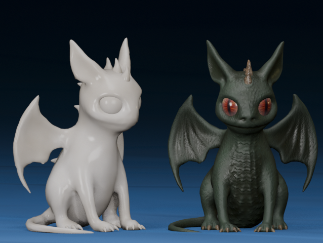 Cute Baby Dragon with Wings