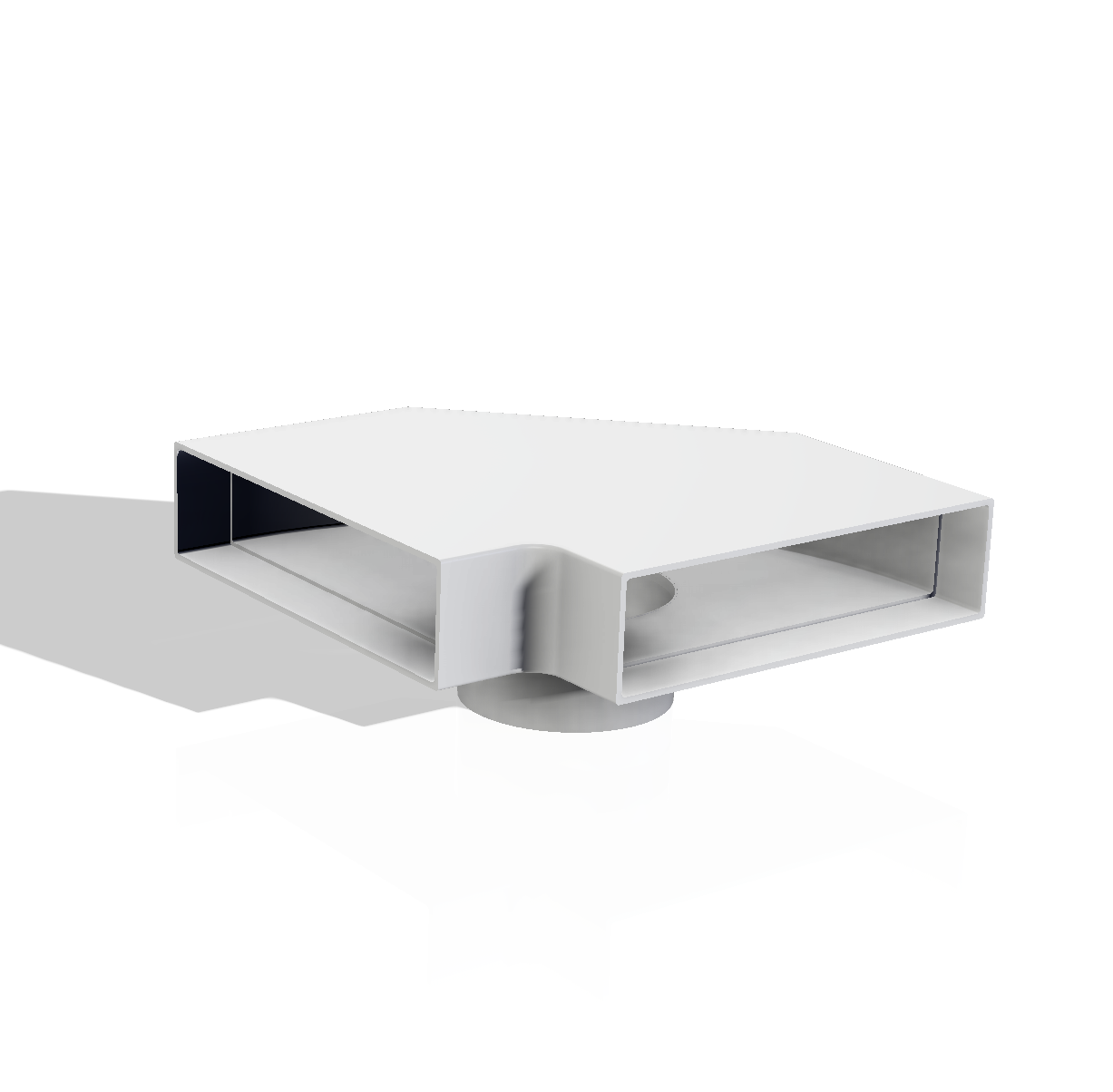 Mechanical ventilation connection-> 220x54 in, 220x54 out, 90deg angle with extraction point