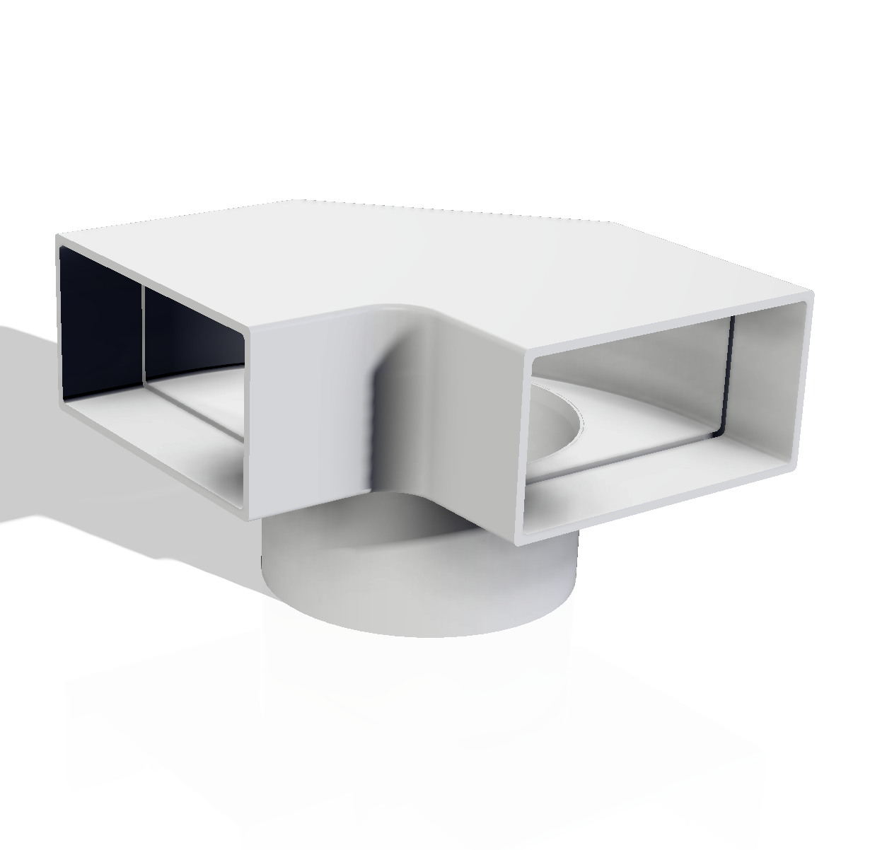 Mechanical ventilation connection-> 110x54 in, 110x54 out, 90deg angle with extraction point