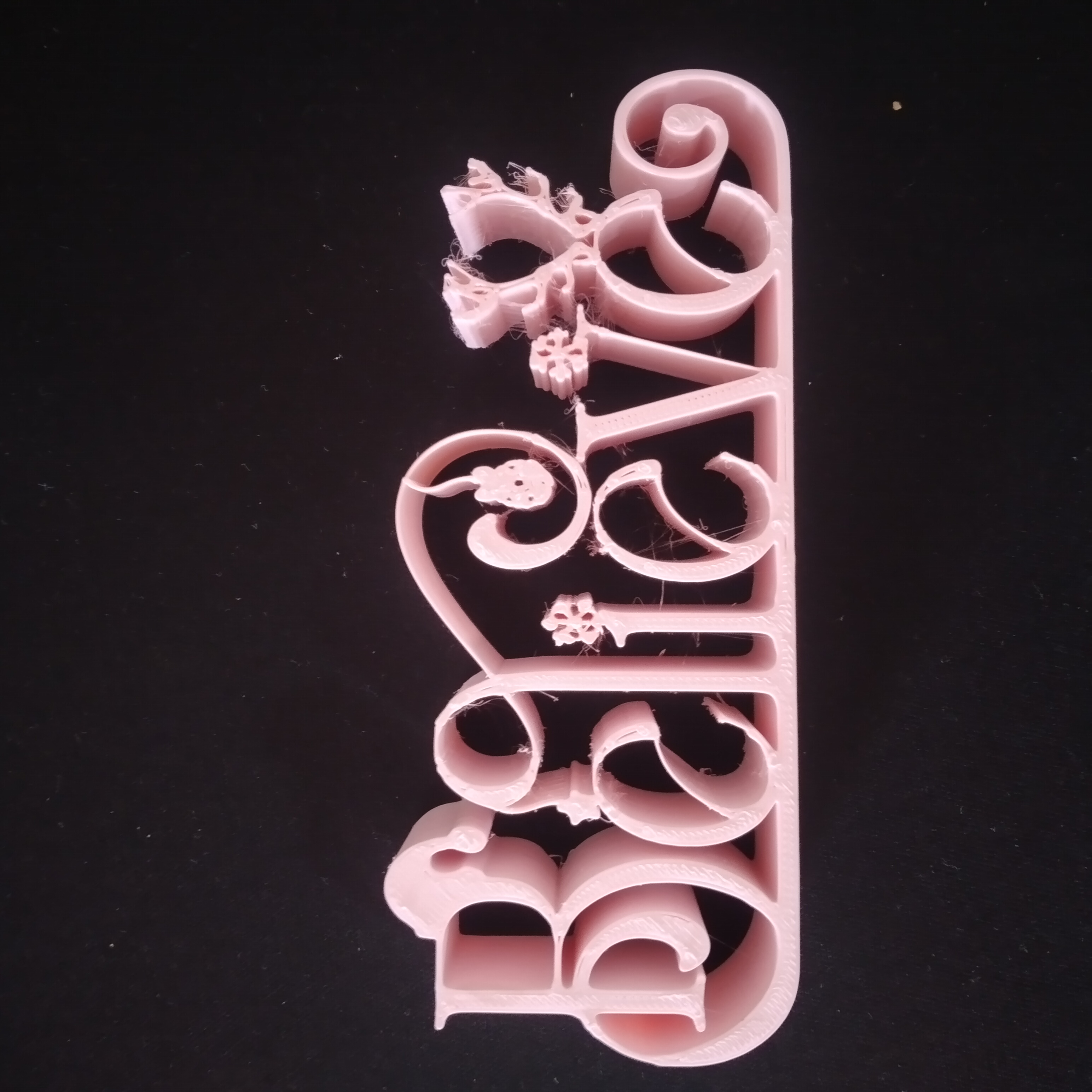 "Believe" Inscribed 3D Printable Desktop Decor