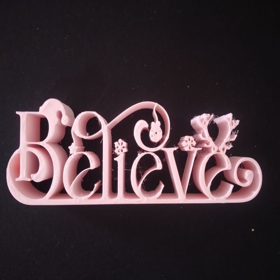 "İnan" yazılı 3D yazdırılabilir masaüstü dekor p (Sadece Plastik Aparattır!!!)