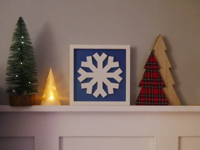 Snowflake in a frame decoration
