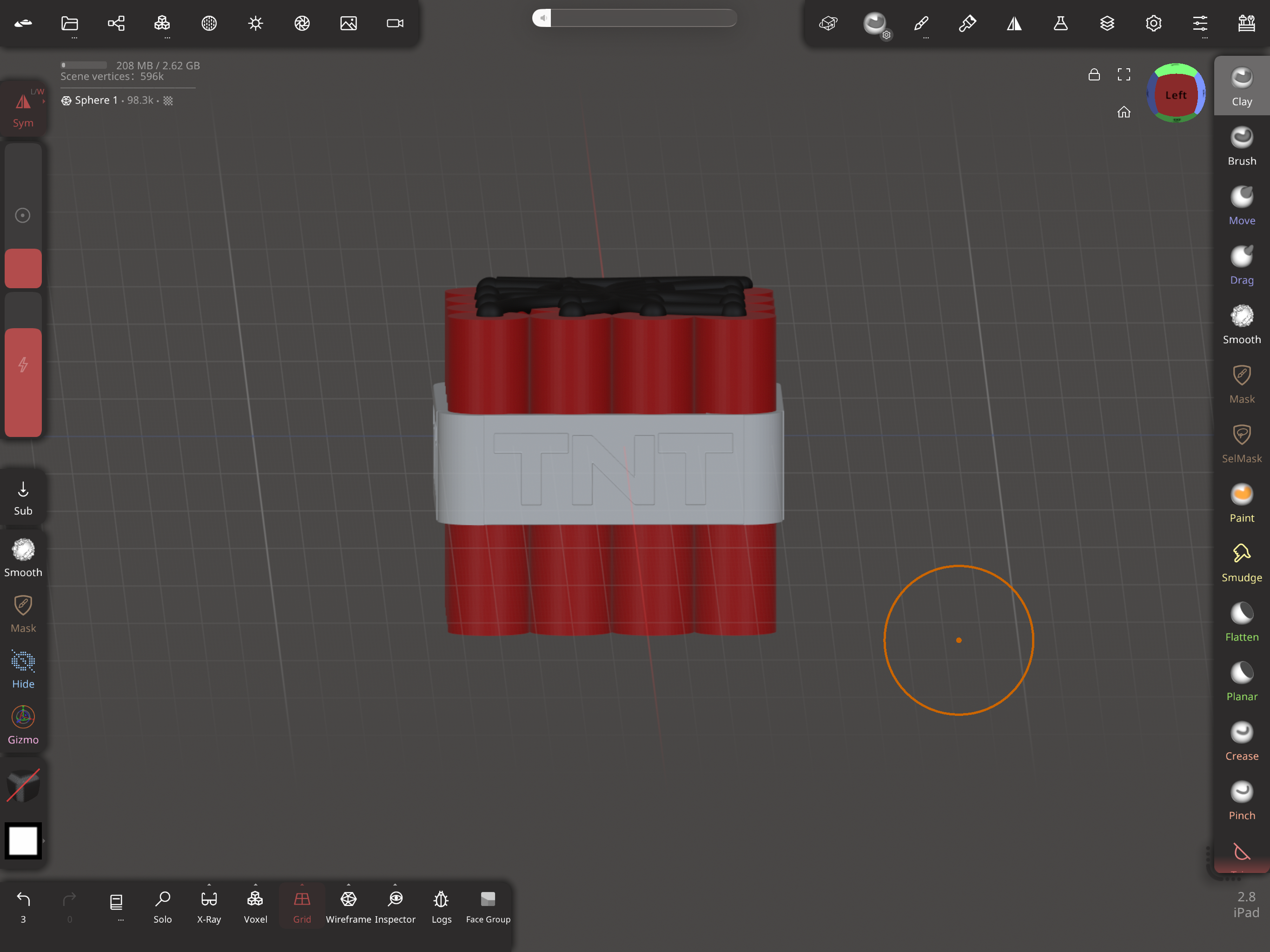 Miniatura 3 do modelo 3D A Minecraft inspired TNT block