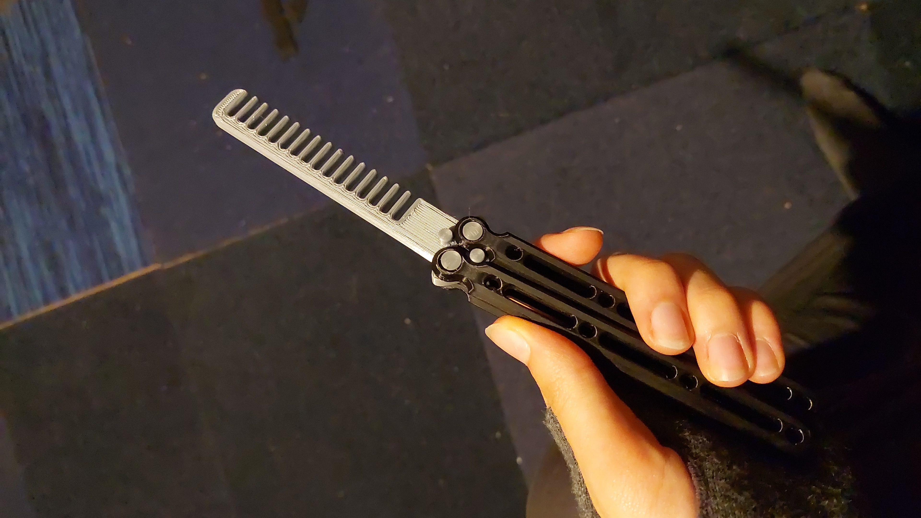 Minicoins Butterfly Knife Comb blade