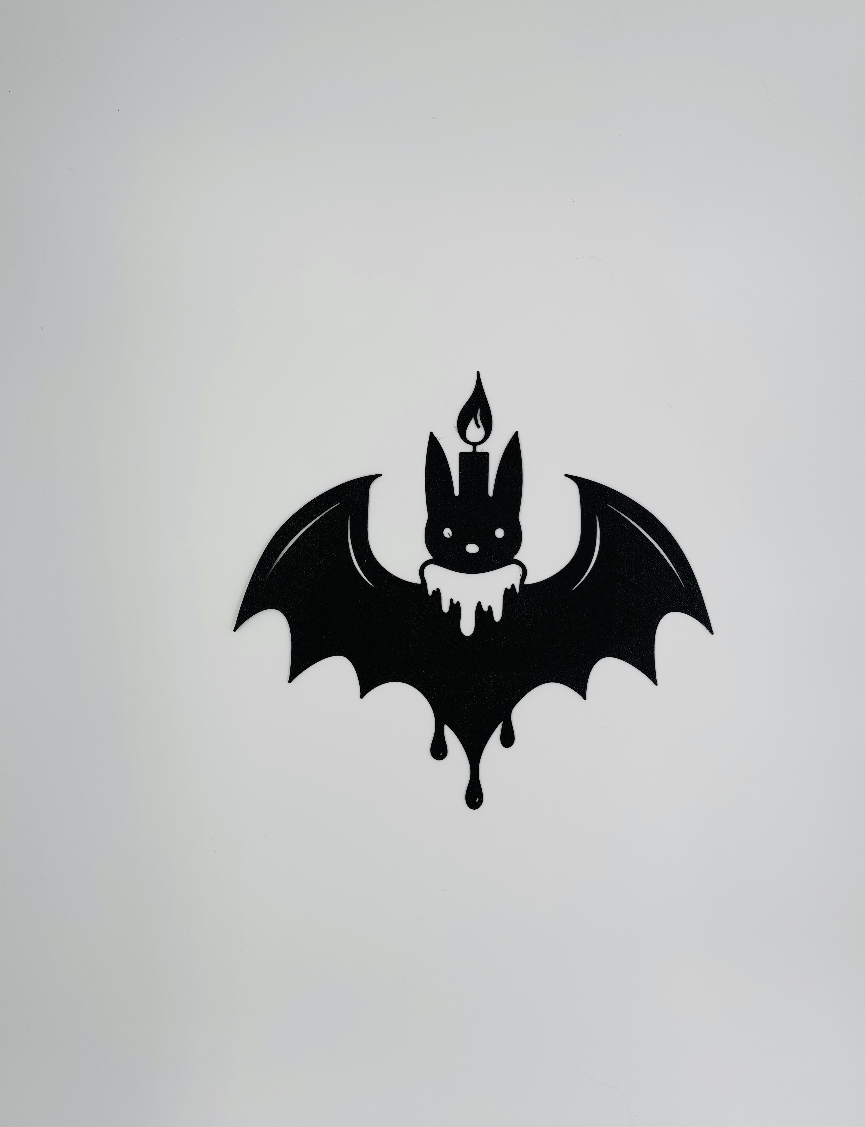 Bat with candle - wall art