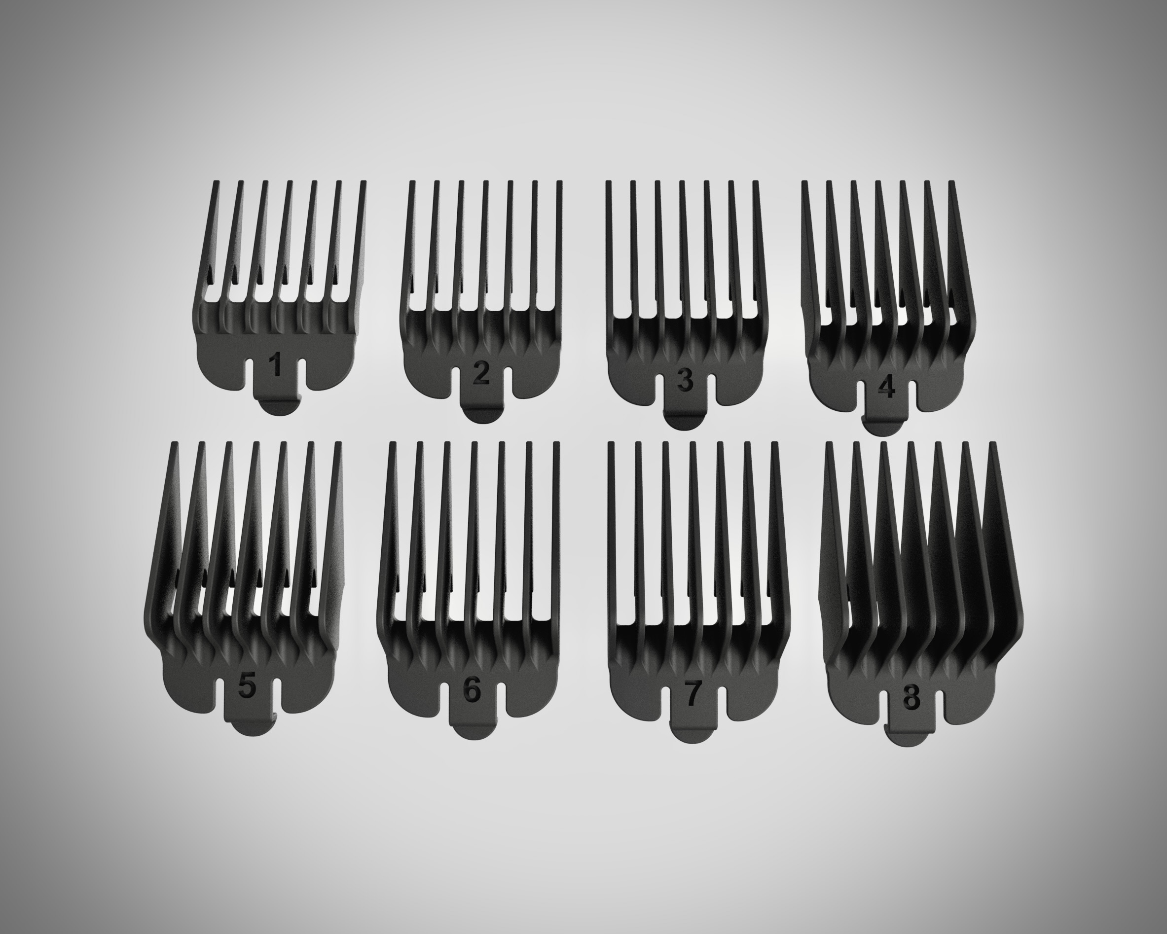 Hair Trimmer Attachments 18 by vidision Download free STL model