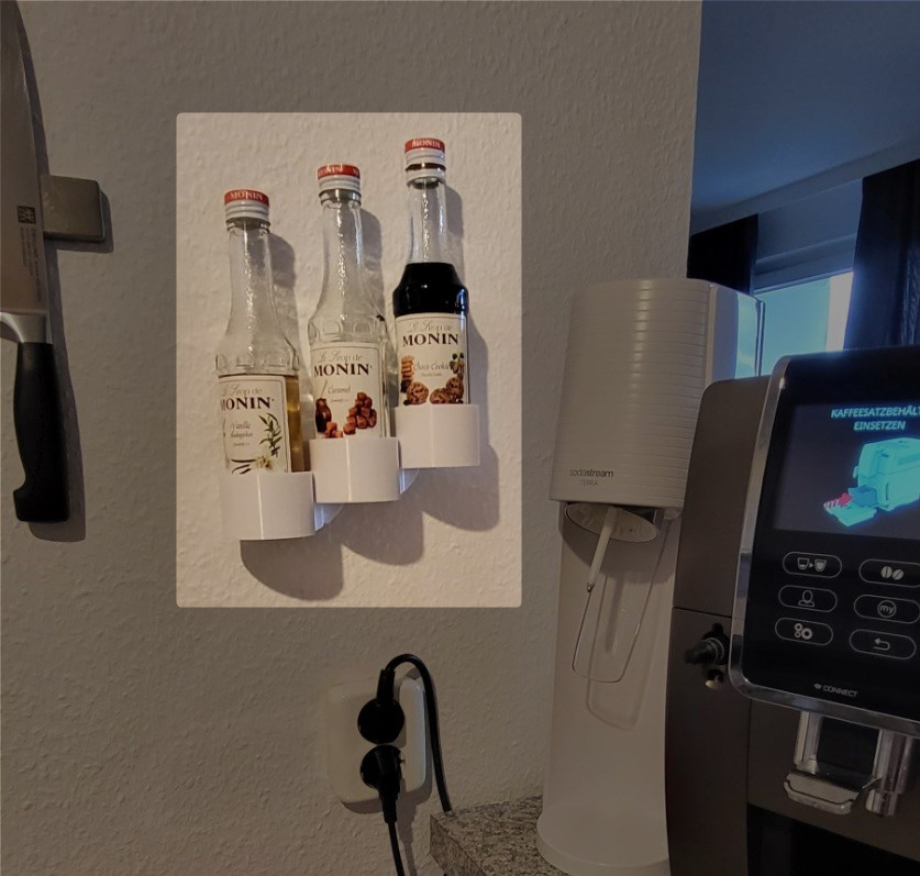 Regal für 25cl Monin Sirup Flaschen | Shelf for 25cl Monin syrup bottles