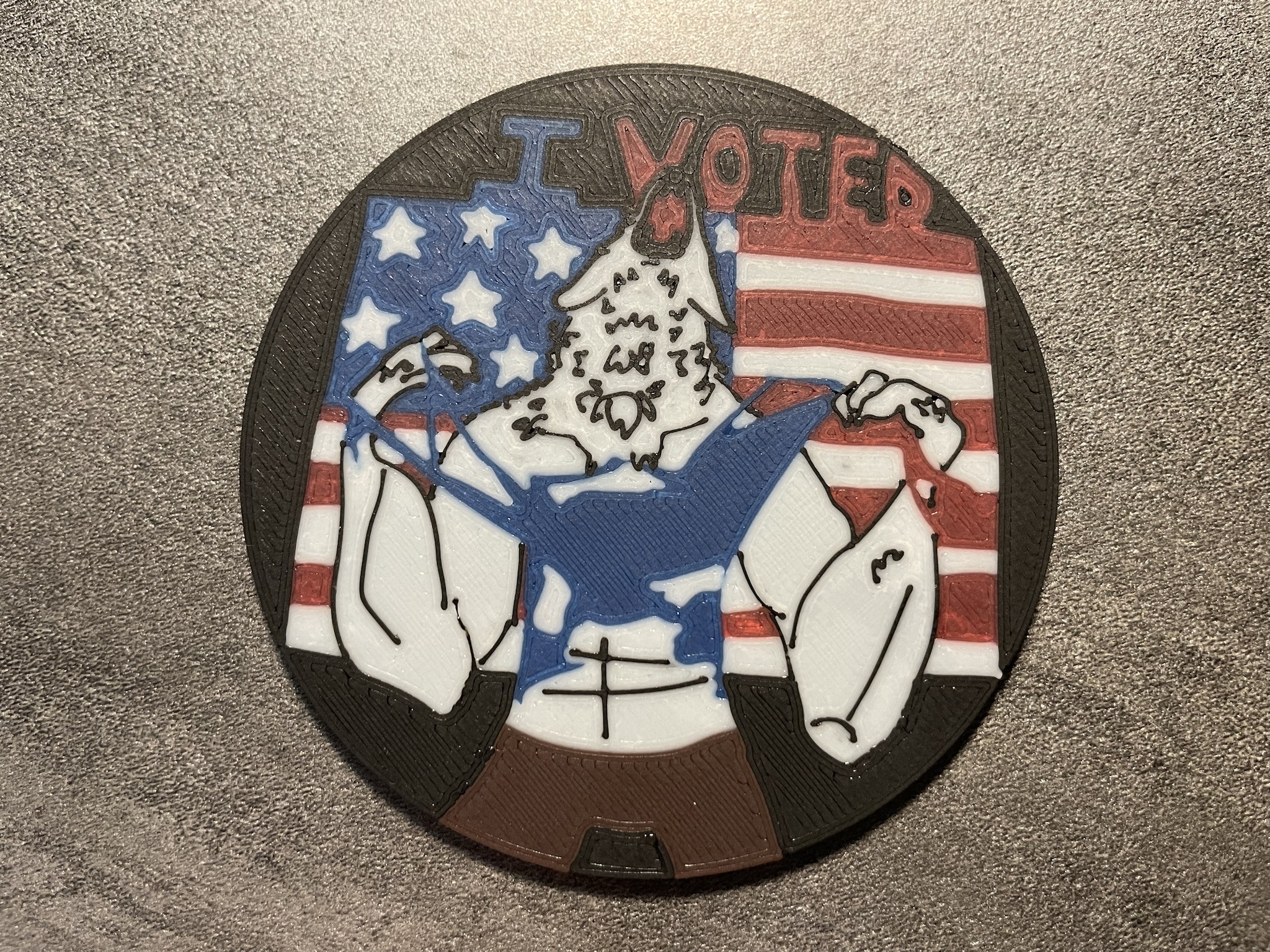 "I Voted" coasters/emblems