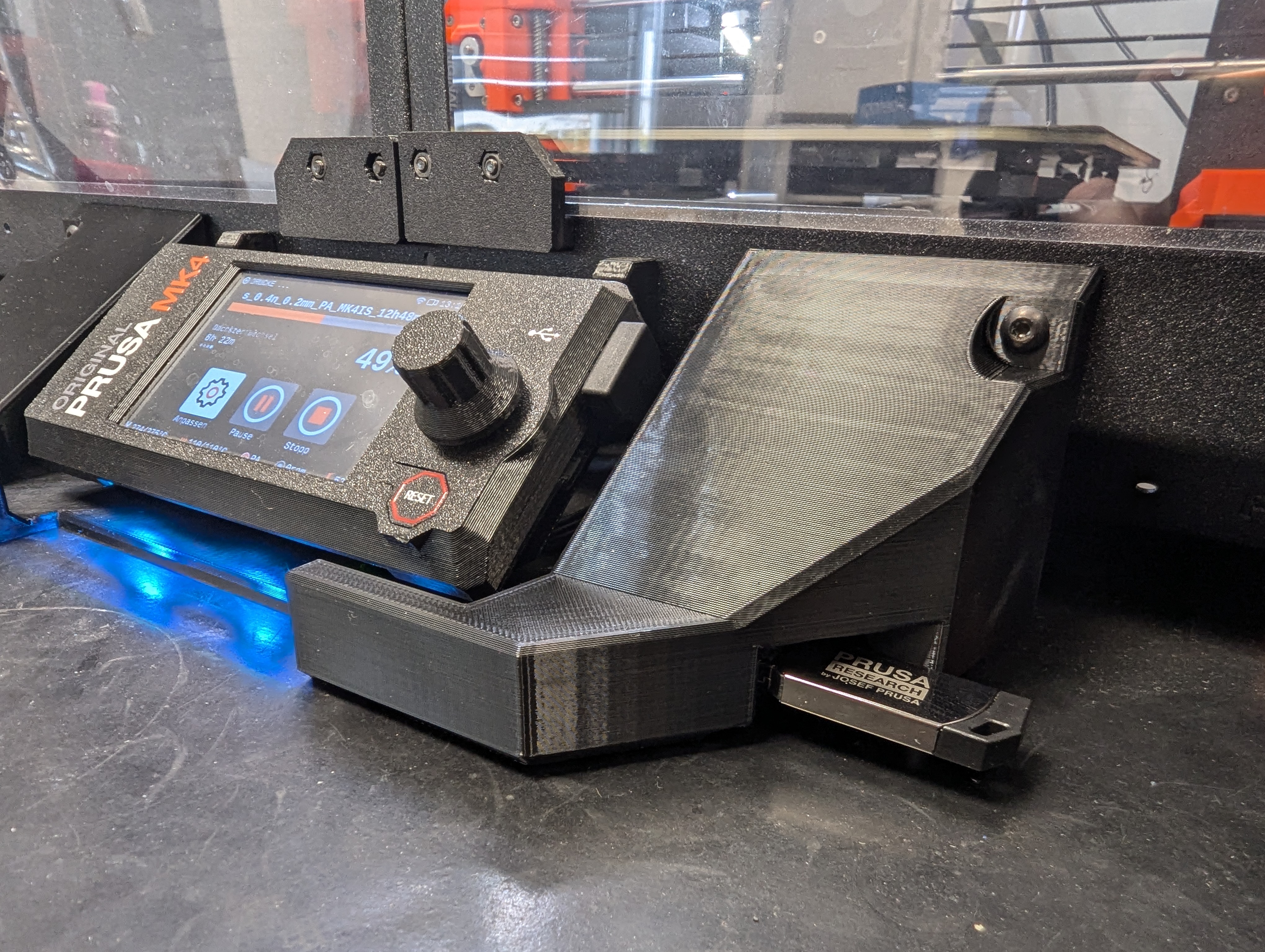 Prusa MK4 Screen Bumper for original Prusa MK4 Enclosure with USB ...