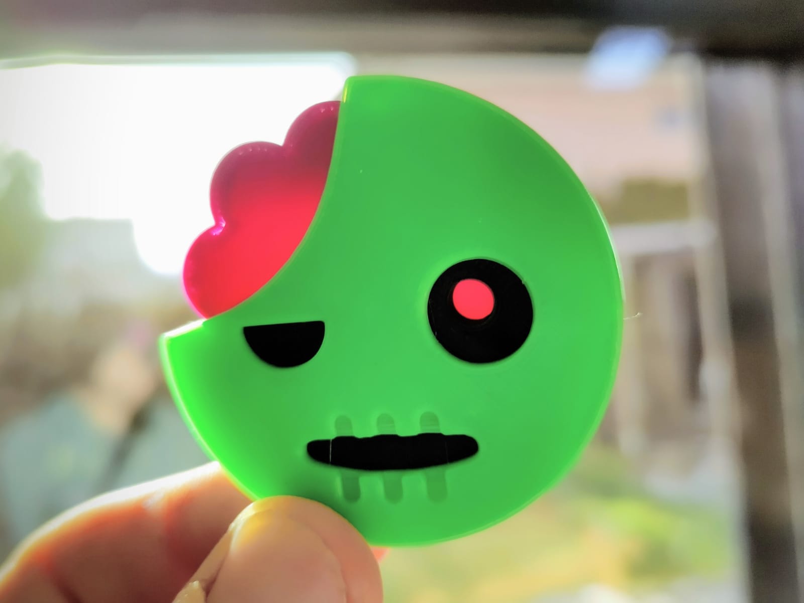 The "green zombie" emoji 3d badge