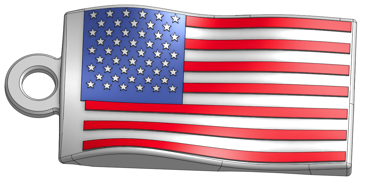 USA flag keychain
