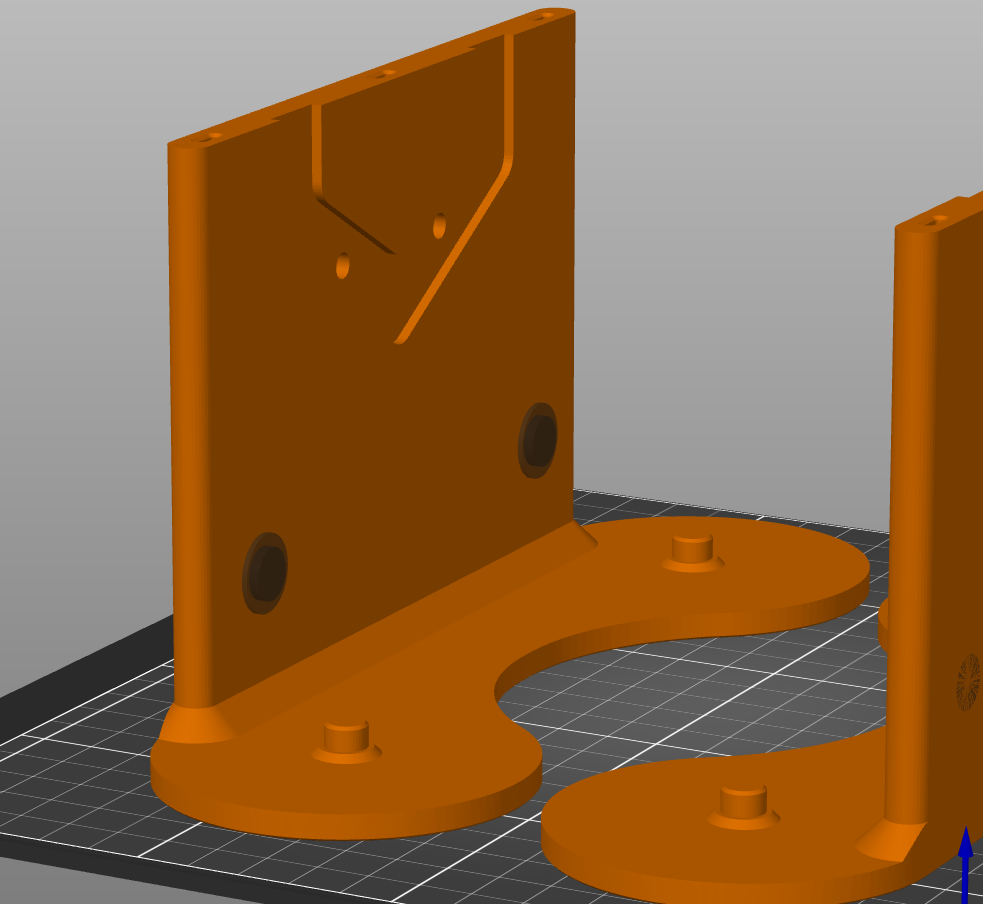 Self-Centering Filament Spool Holder Body with Rubber Feet Holes XXL Remix
