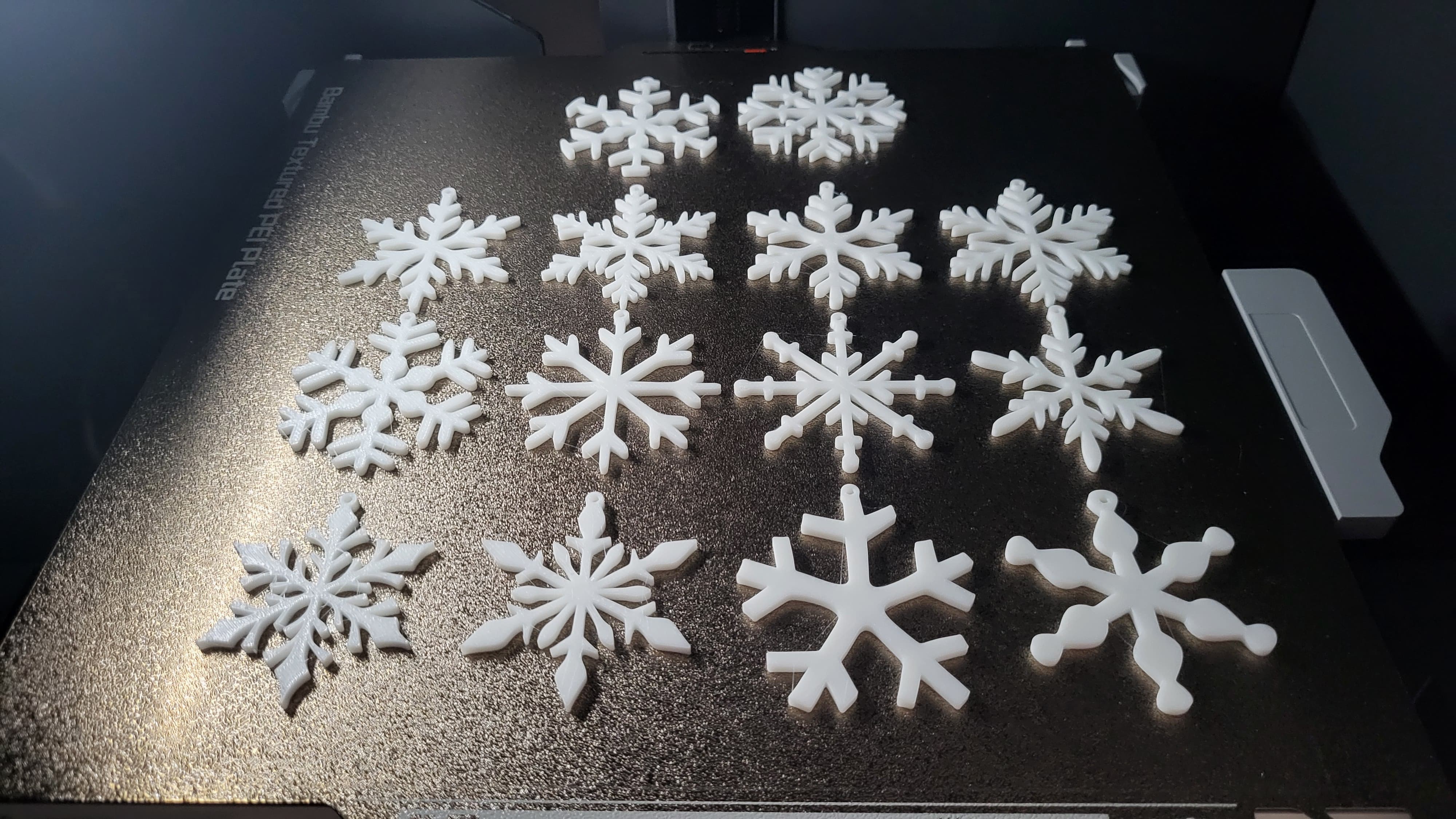 Snowflakes for christmas tree decoration 3D model thumbnail