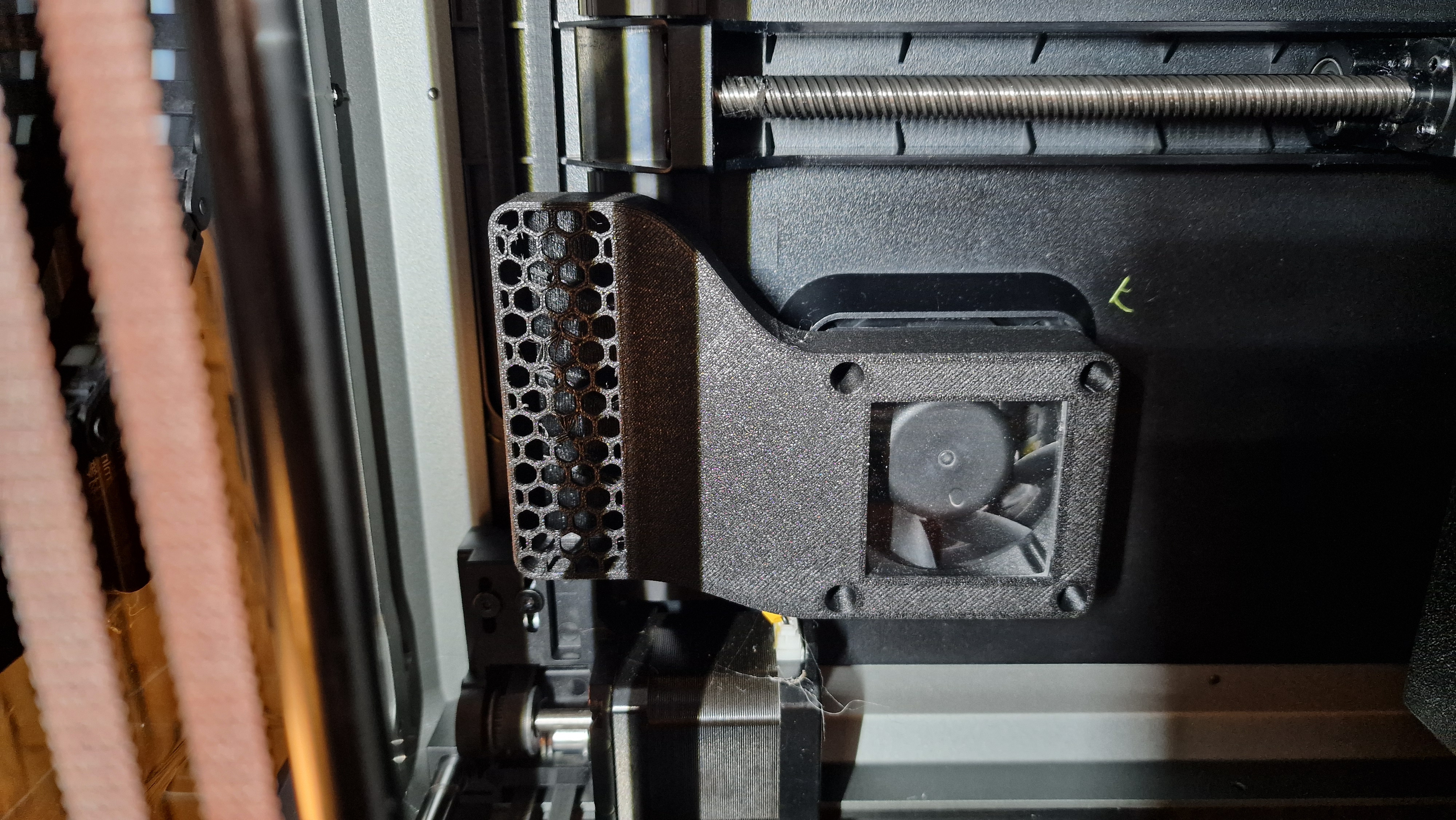 Rear fan duct K1 with transparent Fan Windows
