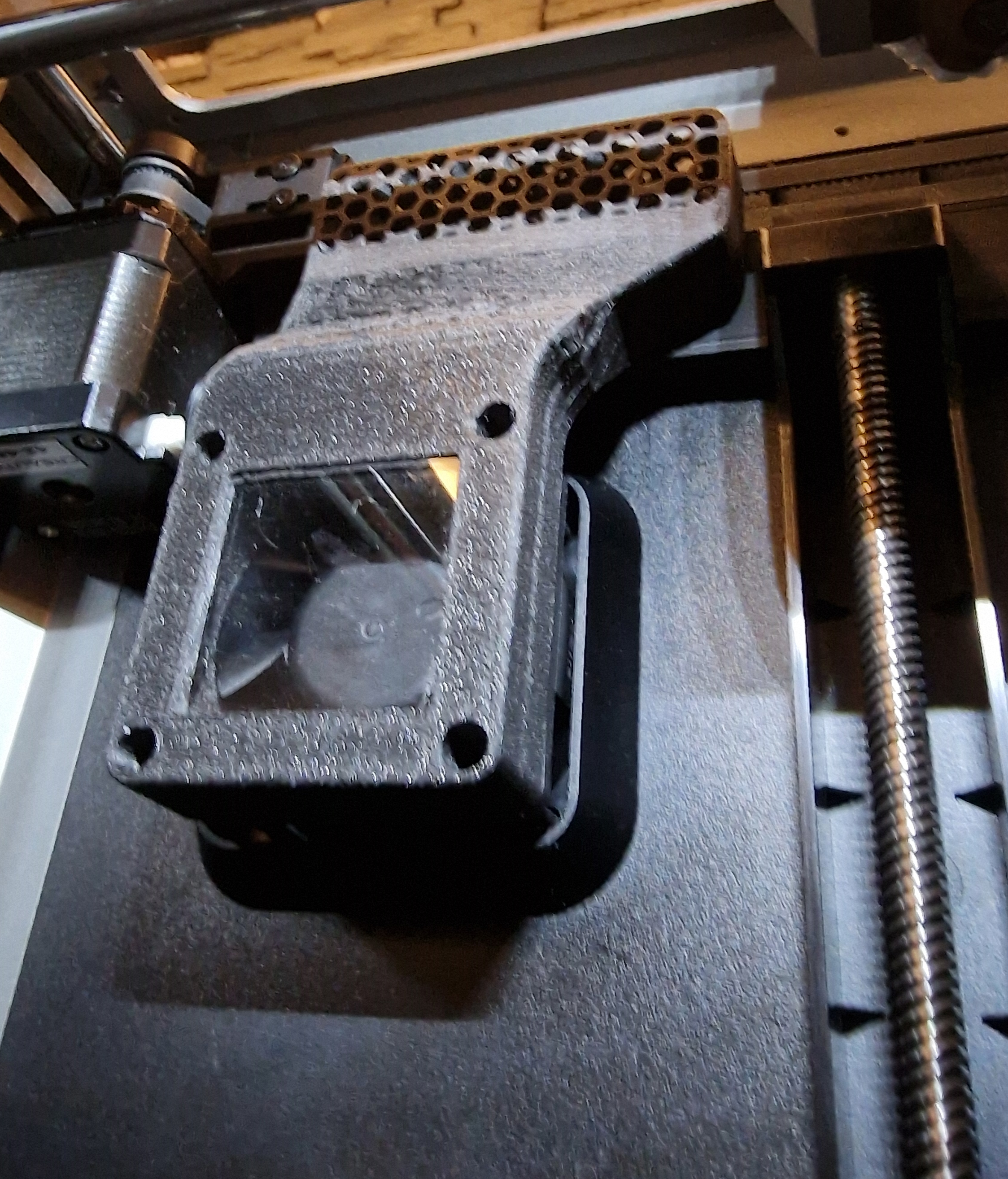 Rear fan duct K1C with transparent Fan Windows