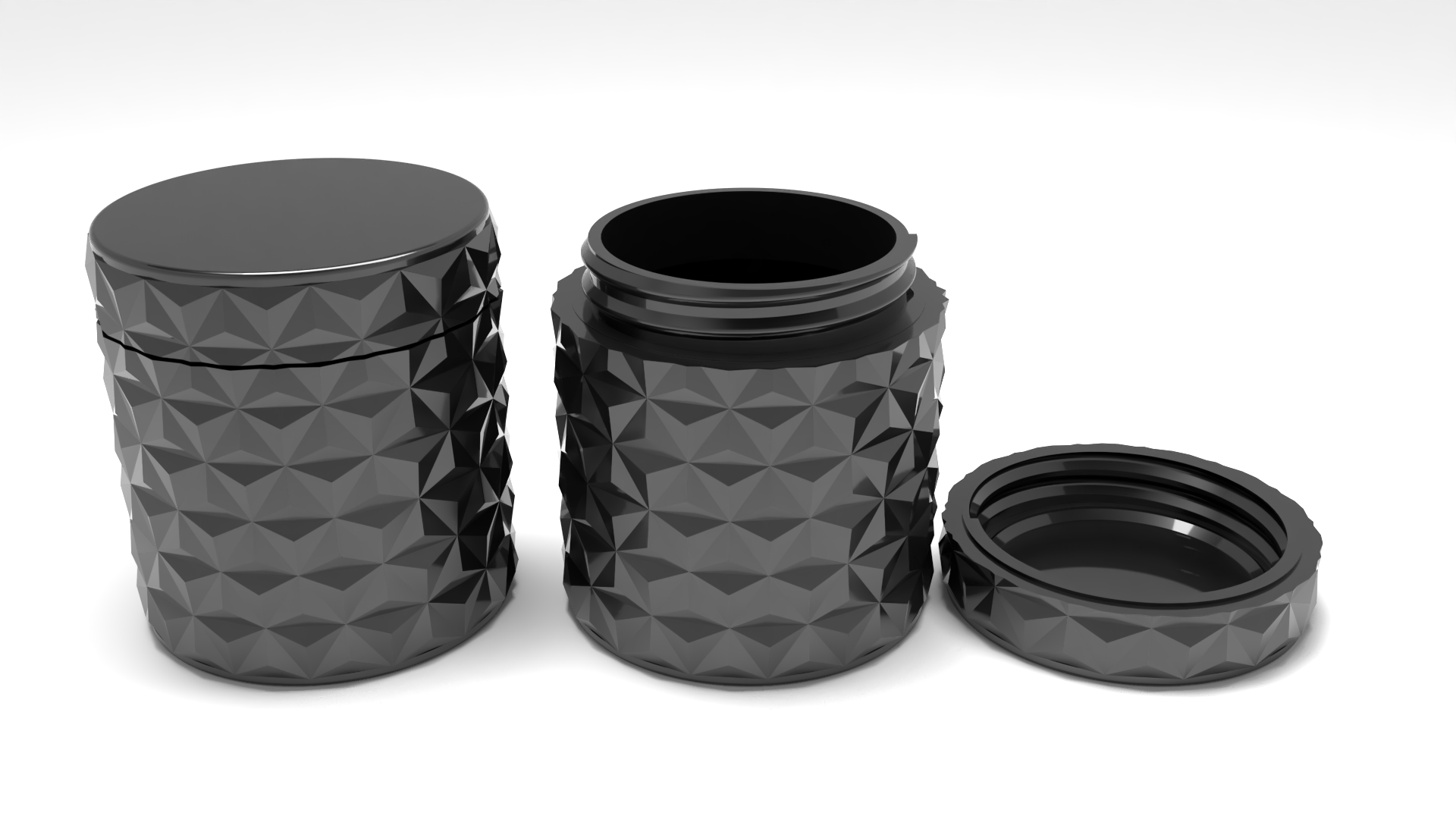 Geodesic Twist Container 2 parts. Ready to print. — miniatura 3