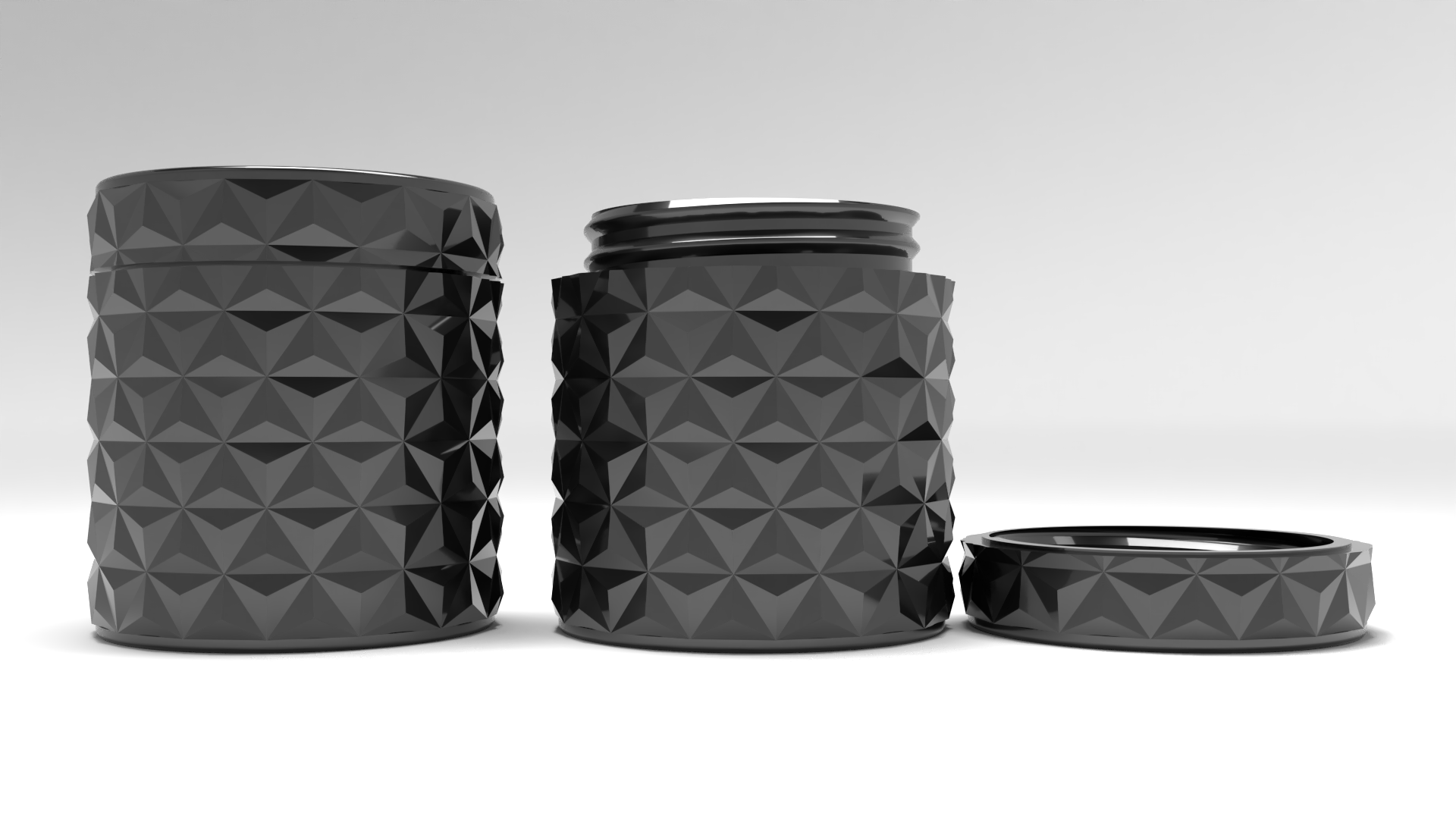 Geodesic Twist Container 2 parts. Ready to print. — miniatura 2