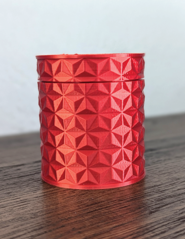Geodesic Twist Container 2 parts. Ready to print.