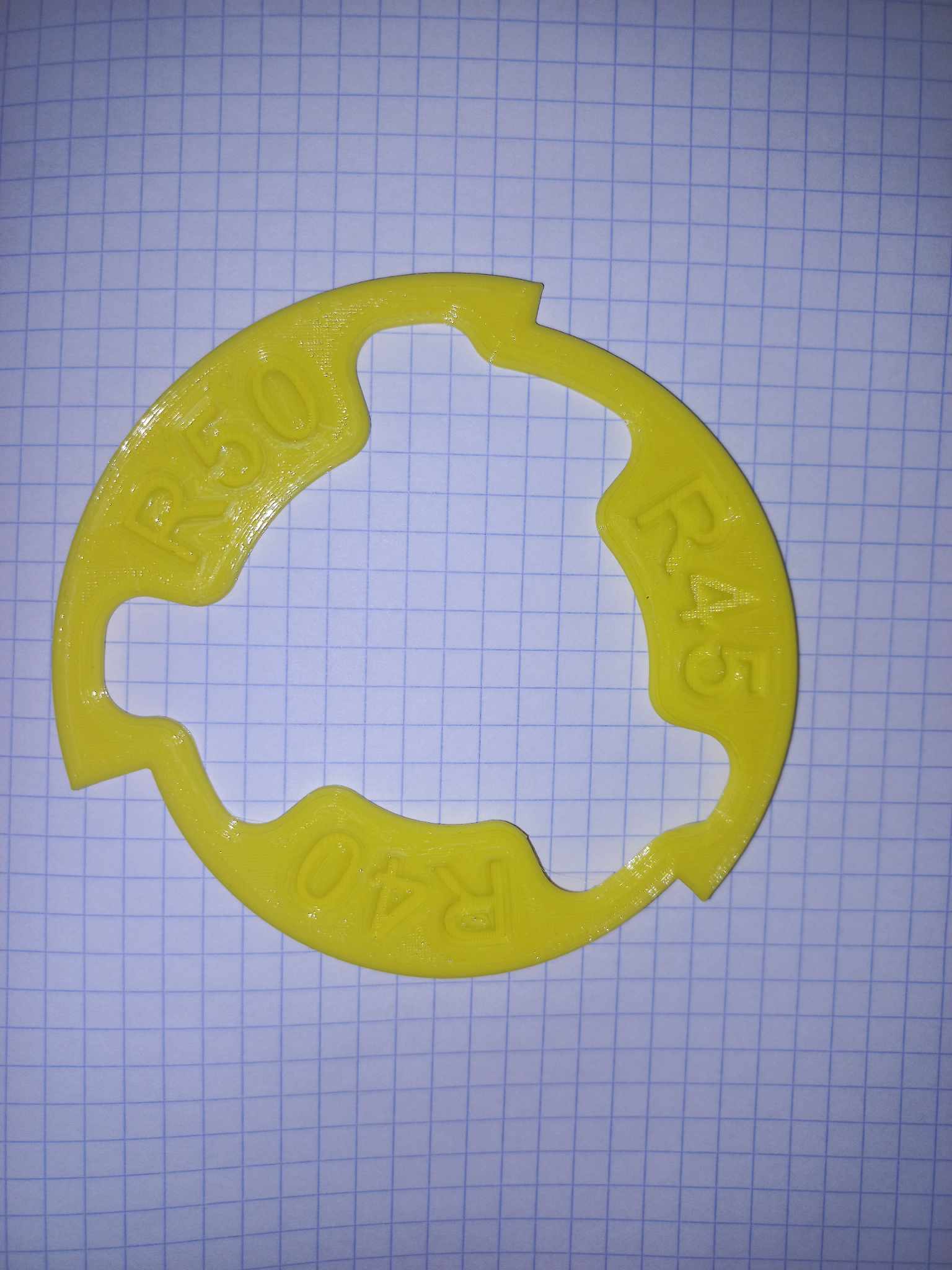 Radius form 50,45,40 mm