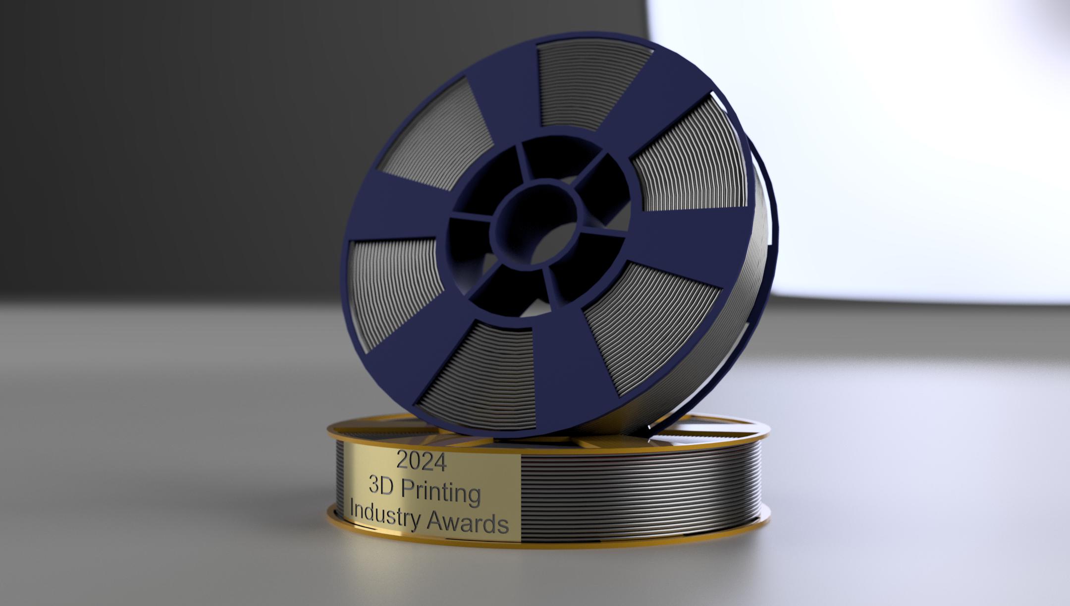 2024 3D Printing Industry Awards trophy