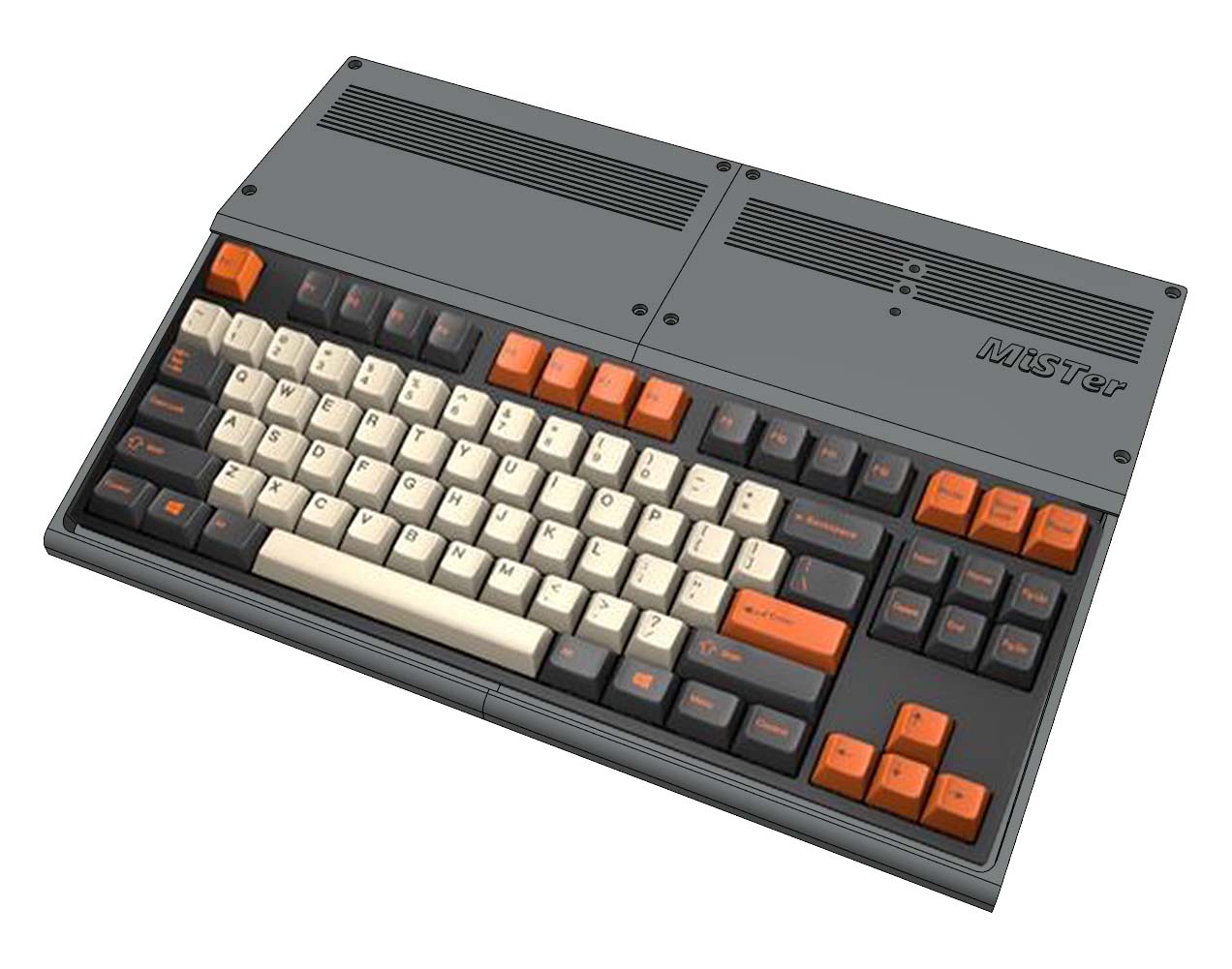 Mister FPGA wedge case for 10 keyless keyboard por leejsmith