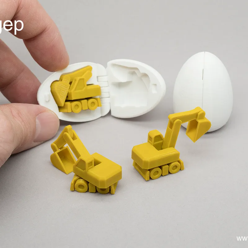 Surprise Egg #4 - Tiny Excavator by agepbiz | Download free STL 