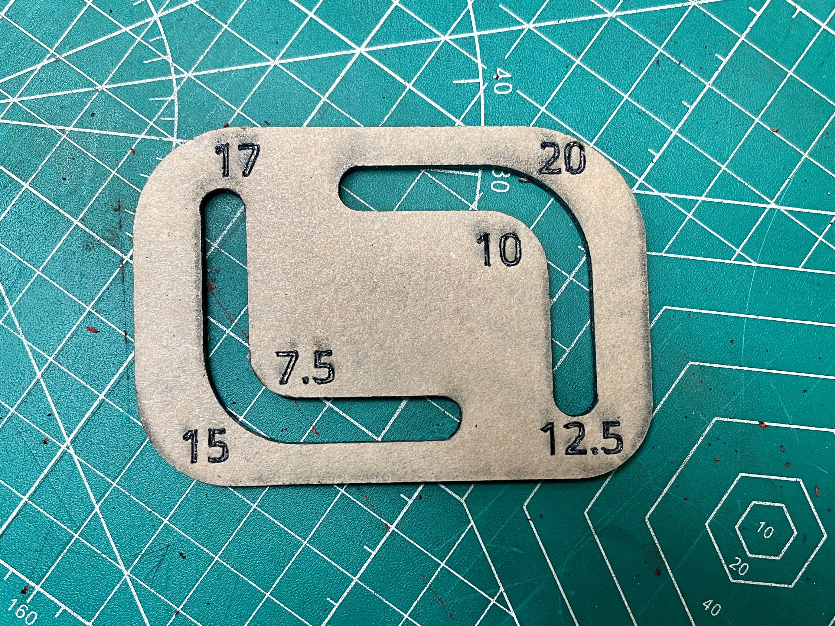 Corner Radius Gauge Card