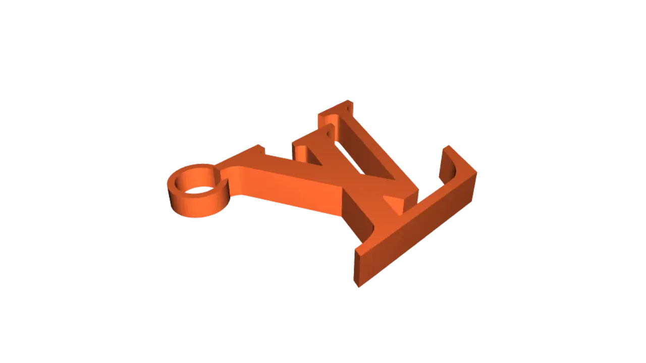 Pendant Louis Vuitton Lock 3D model 3D printable
