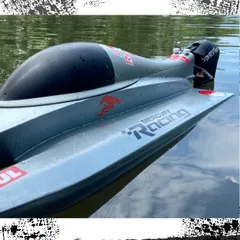 Rc F1 Boat With Outboard Mercury Racing 360