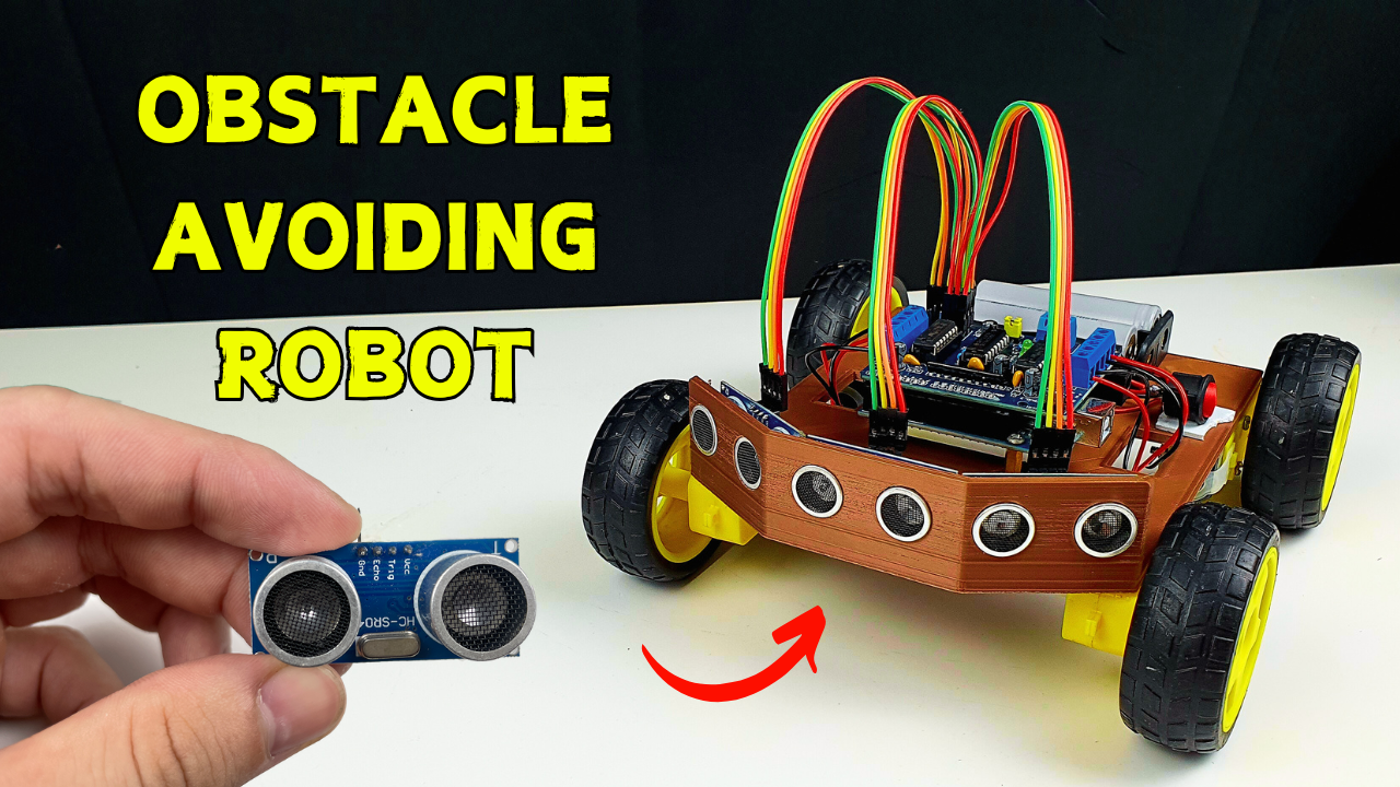 Obstacle Avoiding Robot using 3 ultrasonic Sensors